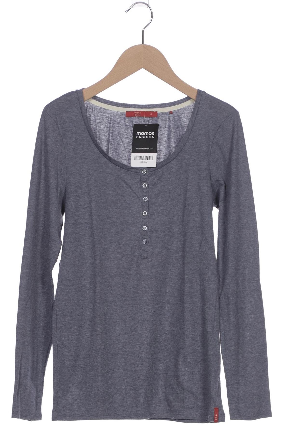 

edc by Esprit Damen Langarmshirt, marineblau, Gr. 36