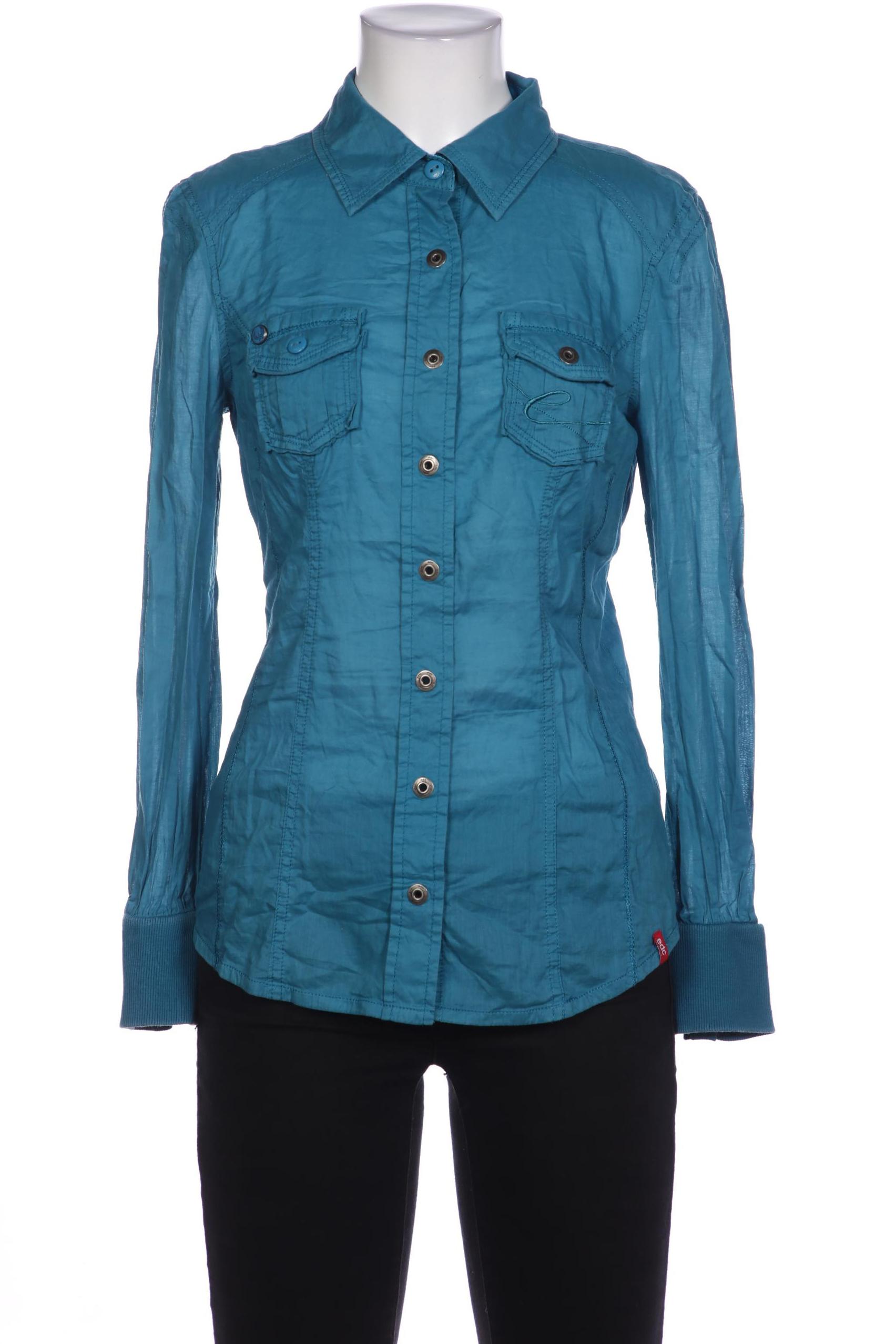 

edc by Esprit Damen Bluse, türkis, Gr. 34