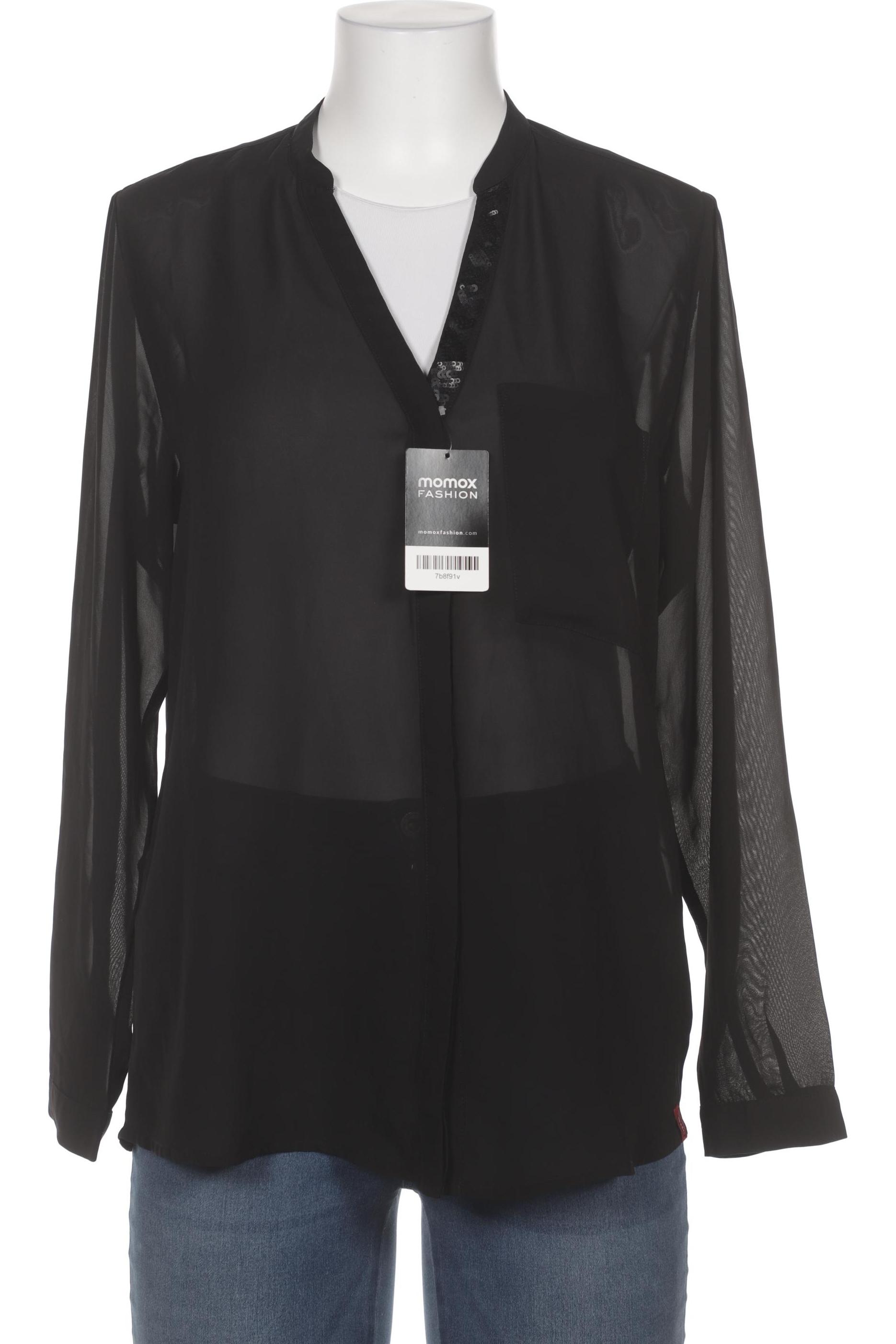 

edc by Esprit Damen Bluse, schwarz, Gr. 38