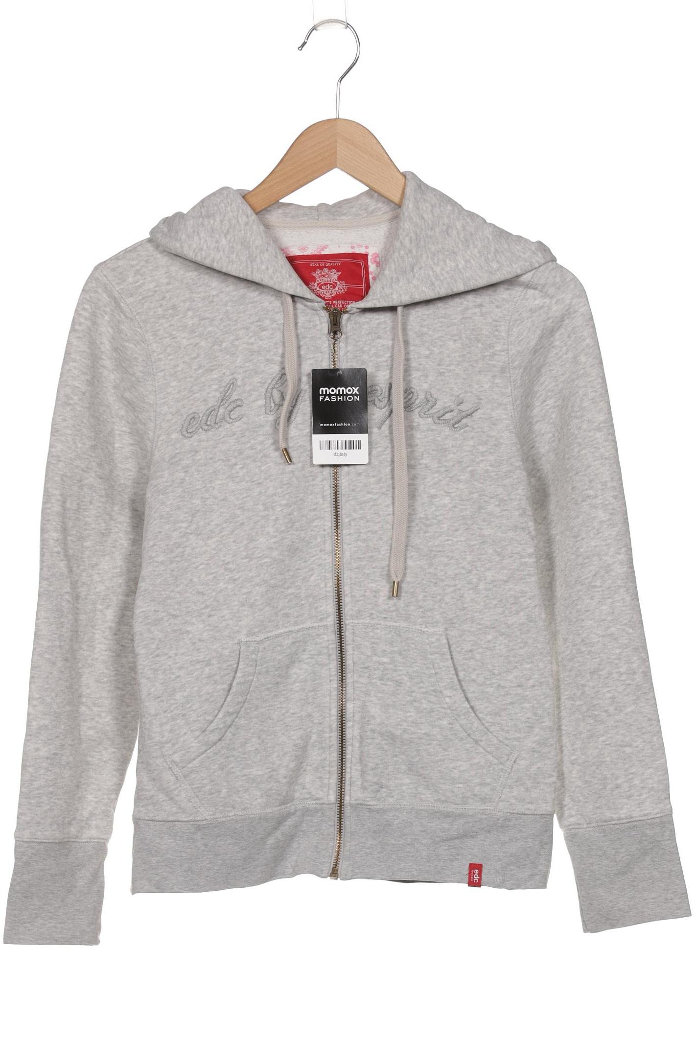 

edc by Esprit Damen Kapuzenpullover, grau, Gr. 38