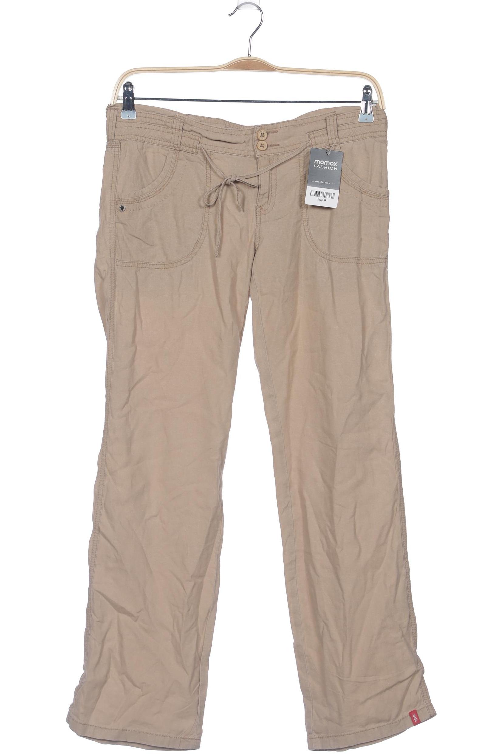 

edc by Esprit Damen Stoffhose, beige, Gr. 38