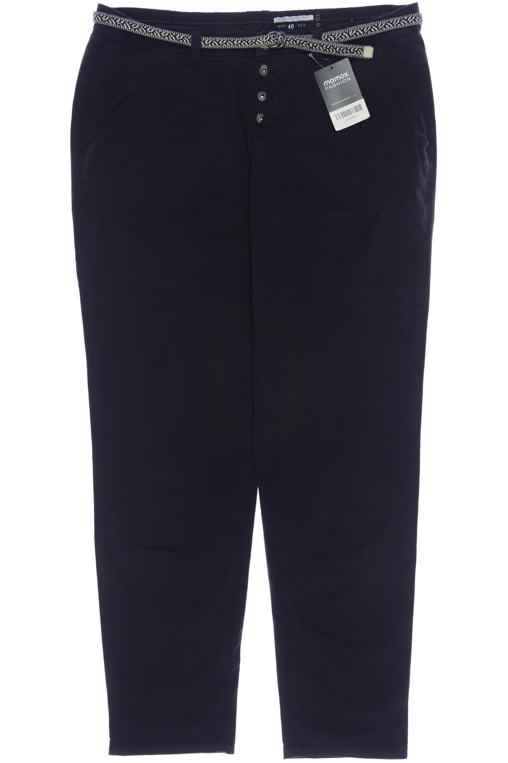 

edc by Esprit Damen Stoffhose, marineblau, Gr. 40