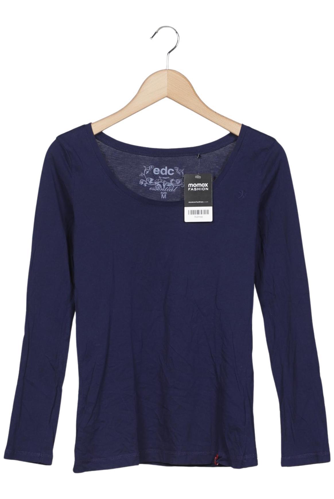 

edc by Esprit Damen Langarmshirt, marineblau, Gr. 38