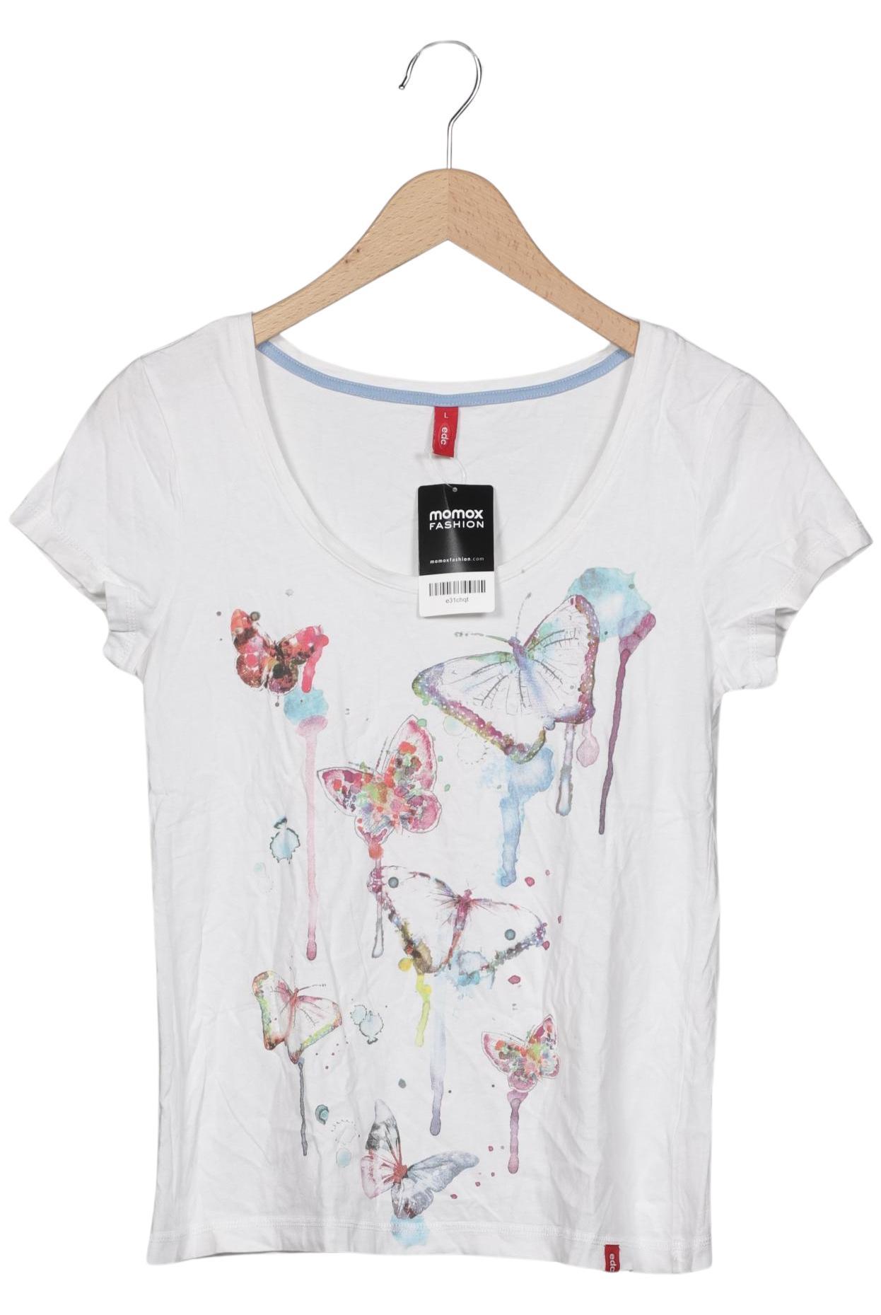 

edc by Esprit Damen T-Shirt, weiß, Gr. 42