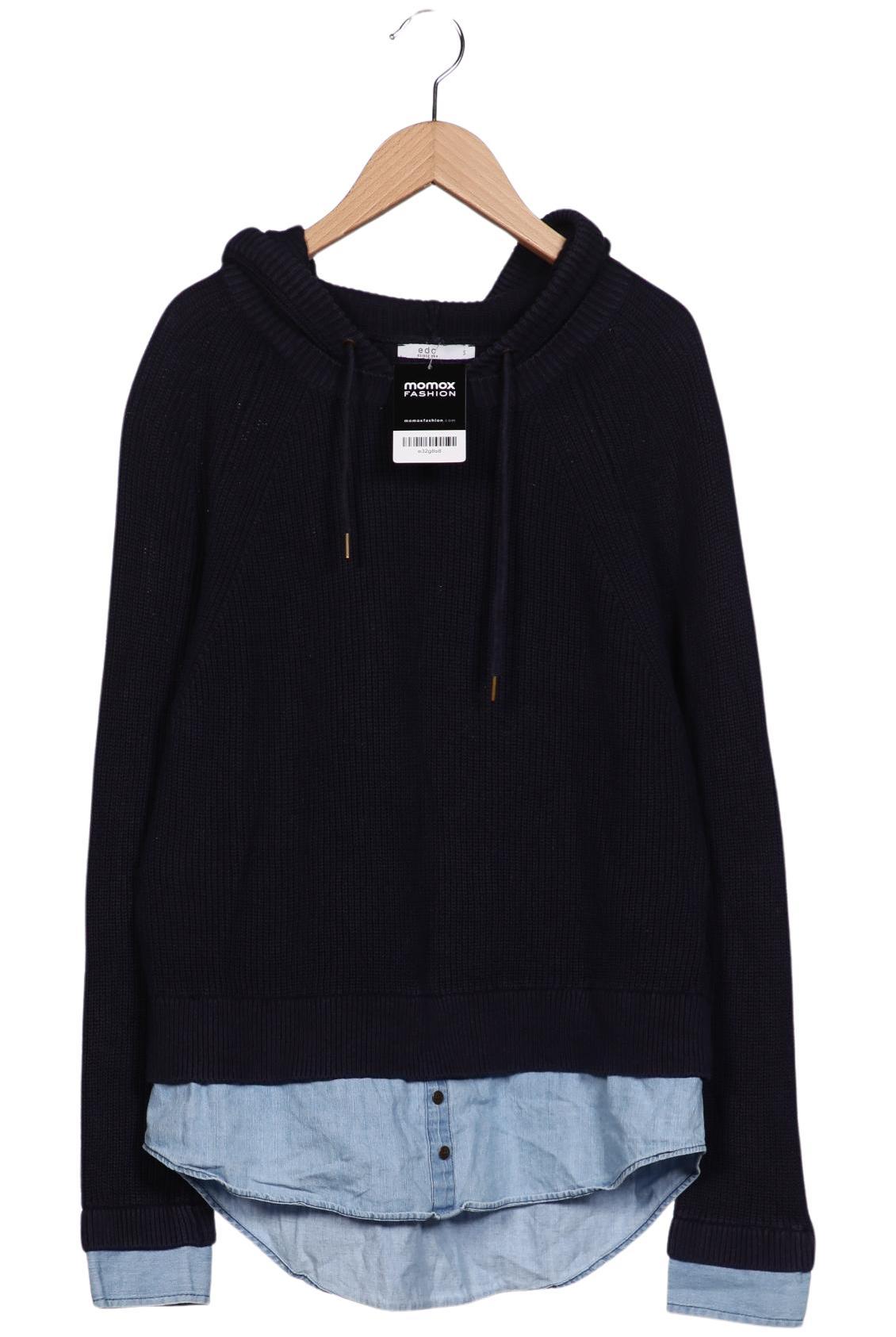 

edc by Esprit Damen Kapuzenpullover, marineblau, Gr. 36