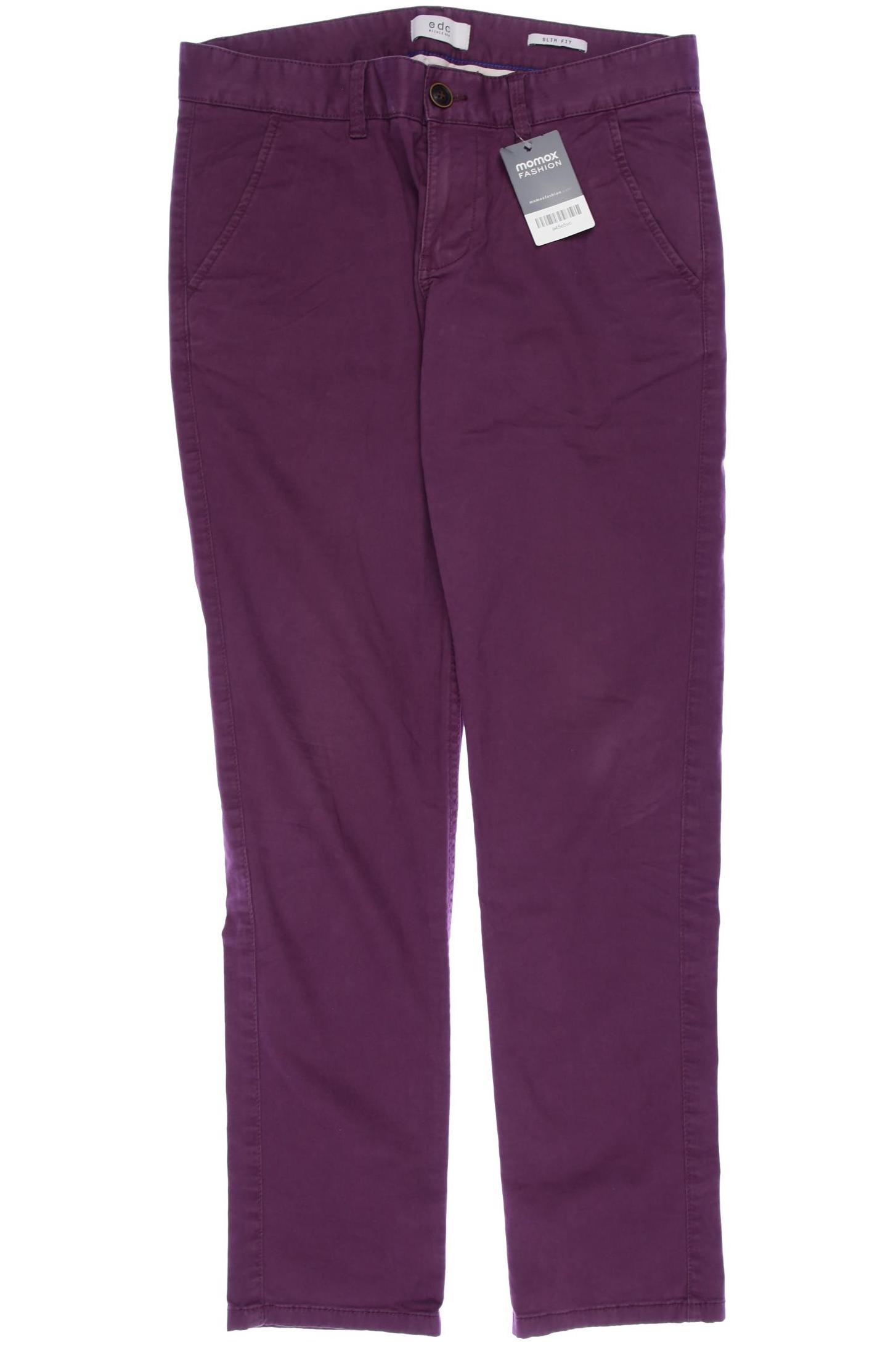 

edc by Esprit Herren Stoffhose, bordeaux, Gr. 31