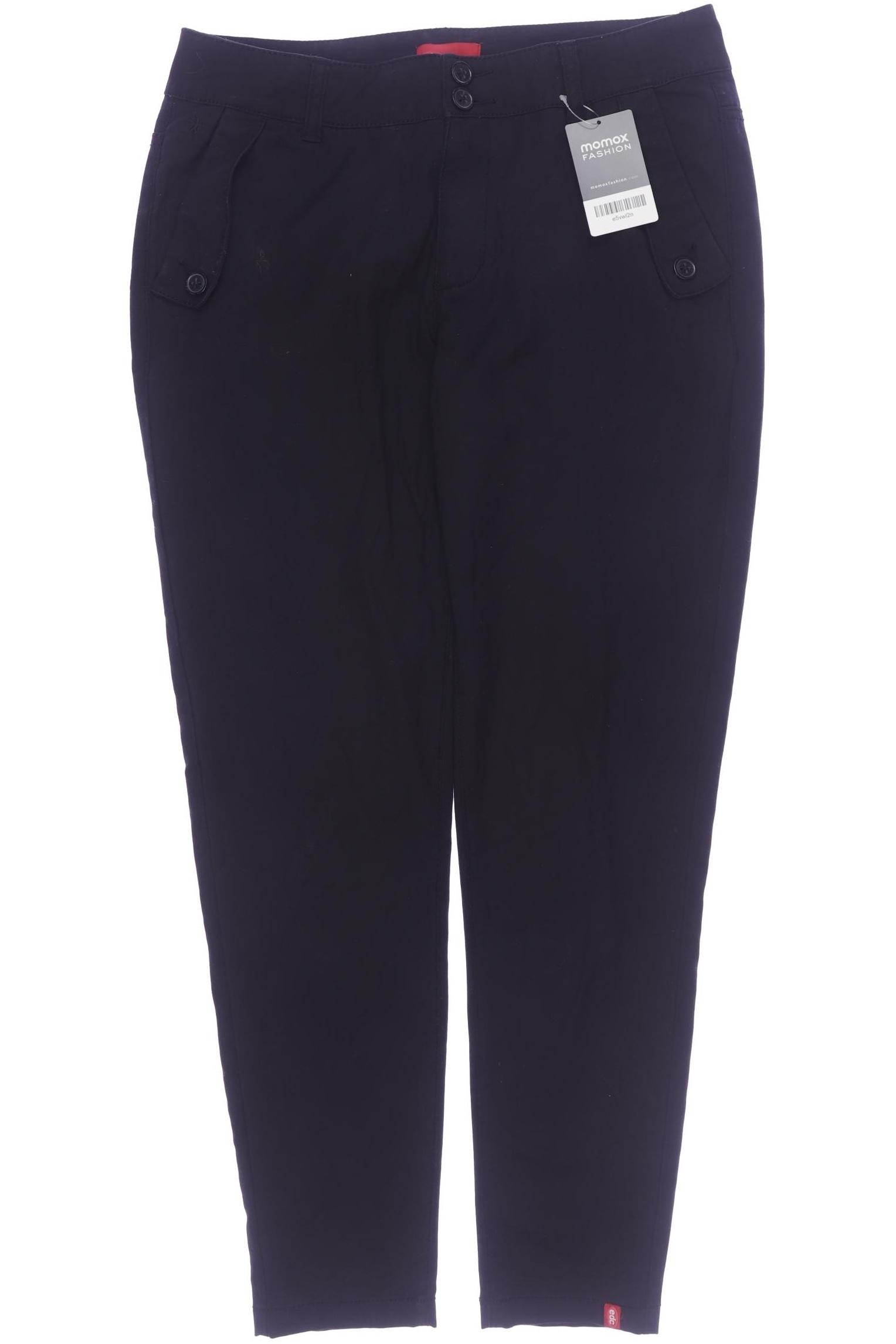 

edc by Esprit Damen Stoffhose, schwarz, Gr. 36