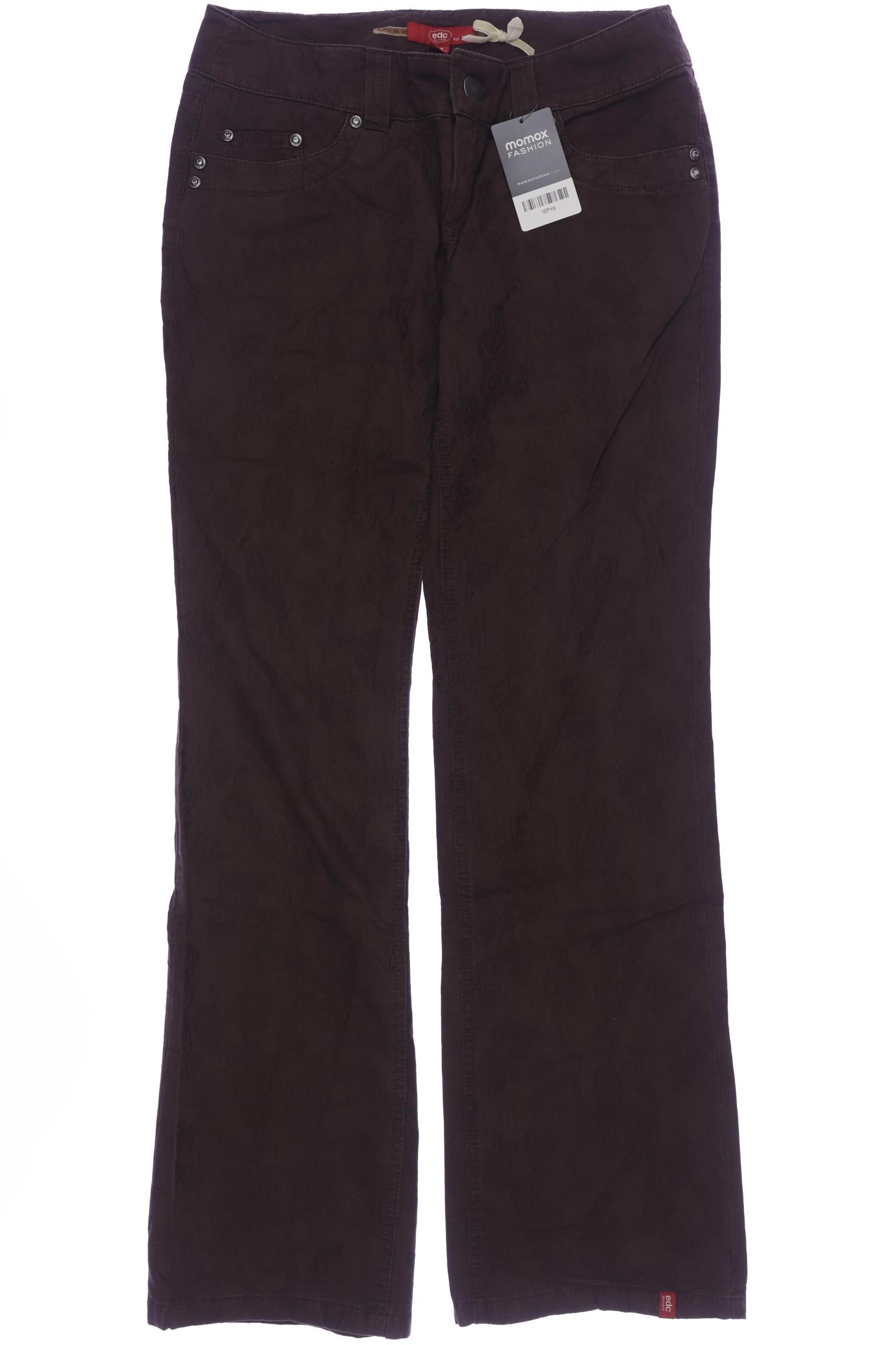 

edc by Esprit Damen Stoffhose, braun, Gr. 38