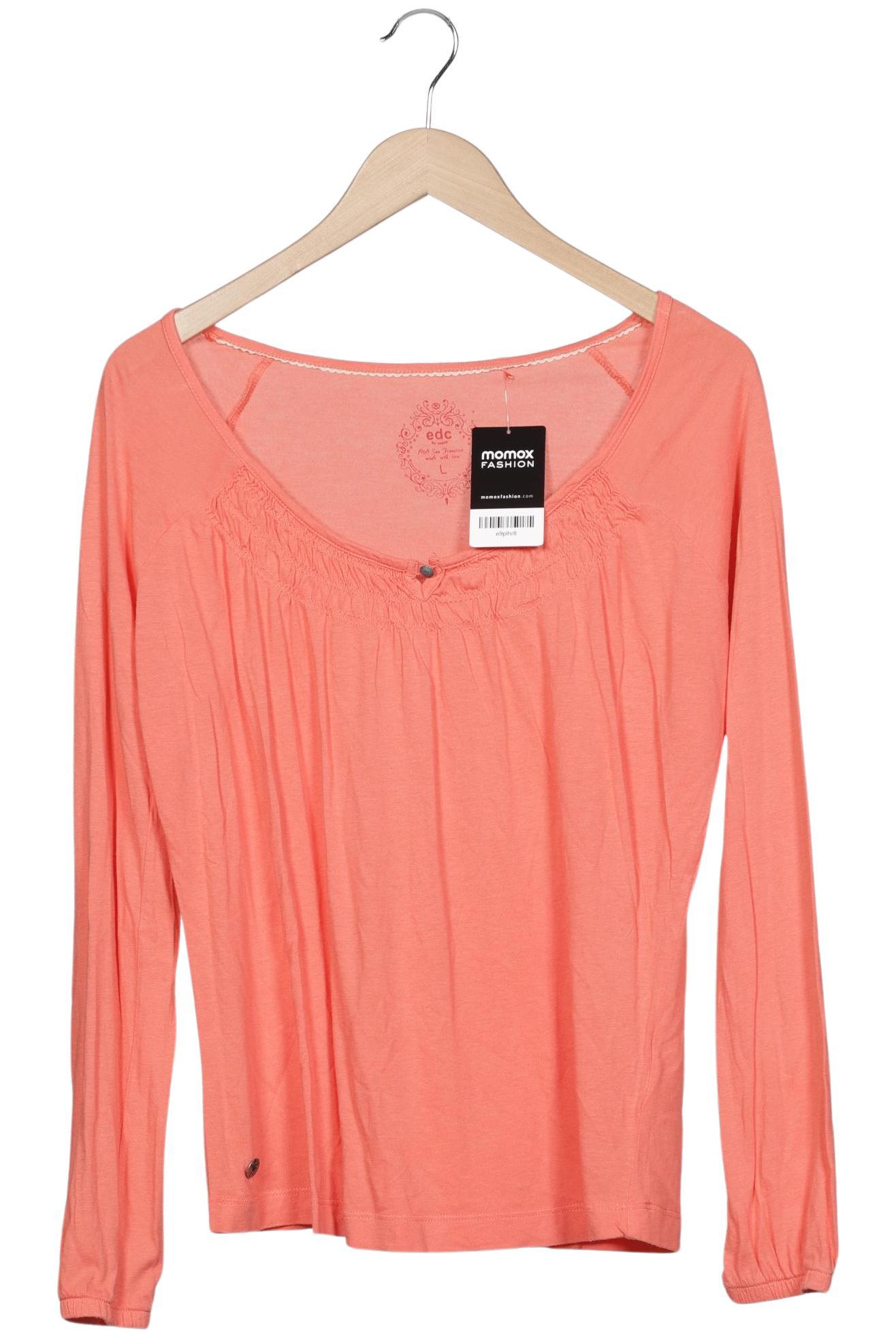 

edc by Esprit Damen Langarmshirt, orange, Gr. 42