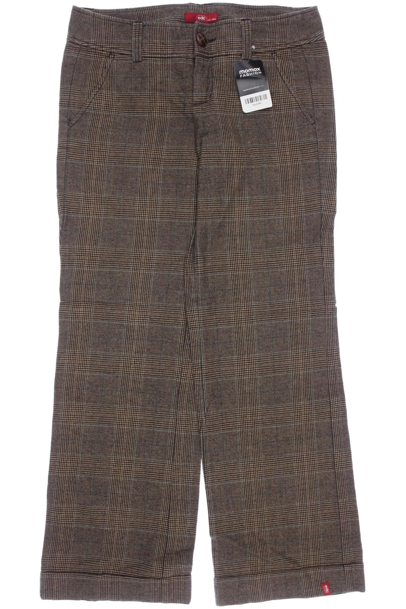 

edc by Esprit Damen Stoffhose, braun, Gr. 38