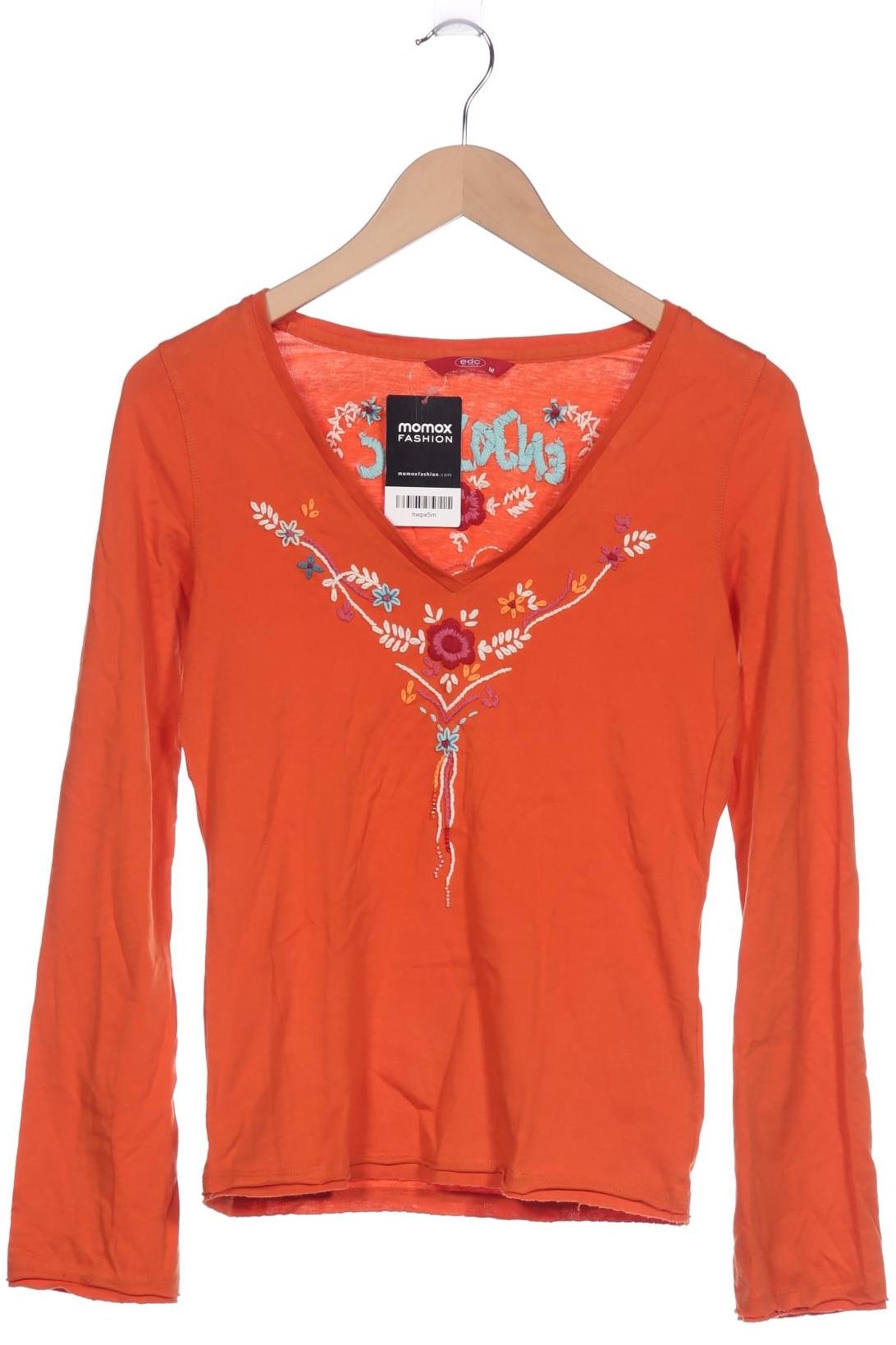 

edc by Esprit Damen Langarmshirt, orange, Gr. 38