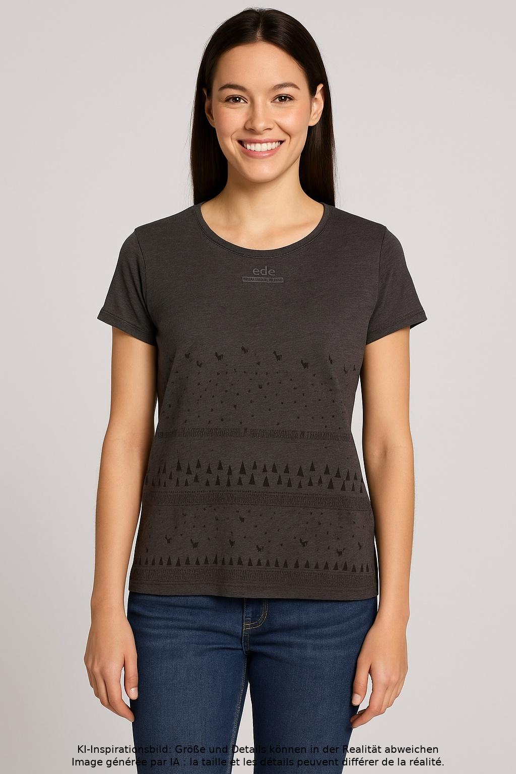 

edc by Esprit Damen T-Shirt, grau, Gr. 34