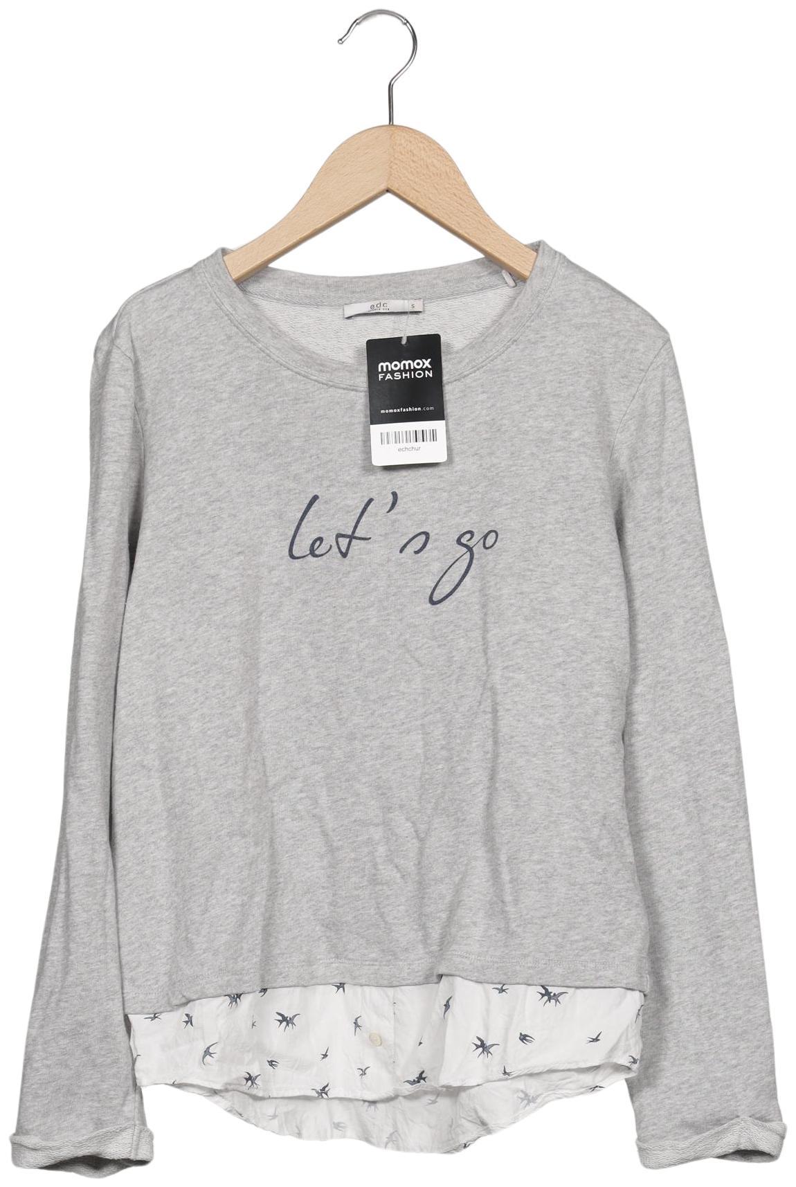 

edc by Esprit Damen Sweatshirt, grau, Gr. 36