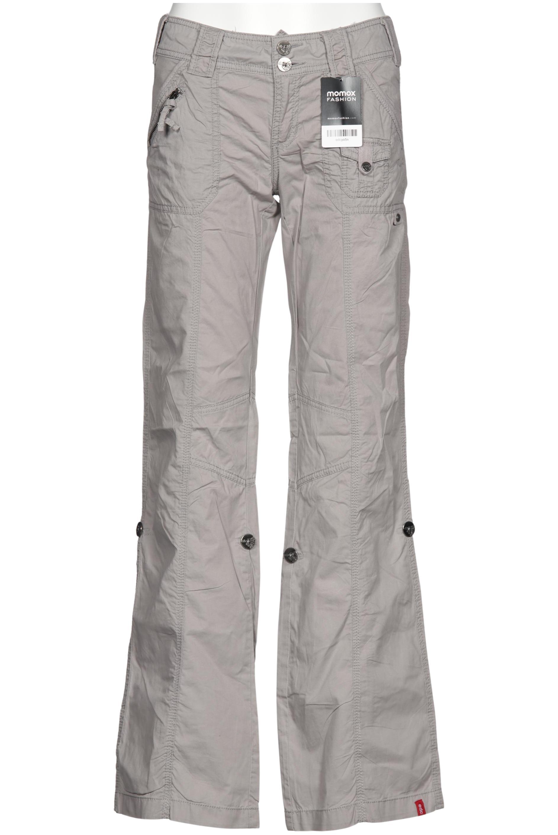 

edc by Esprit Damen Stoffhose, grau, Gr. 36