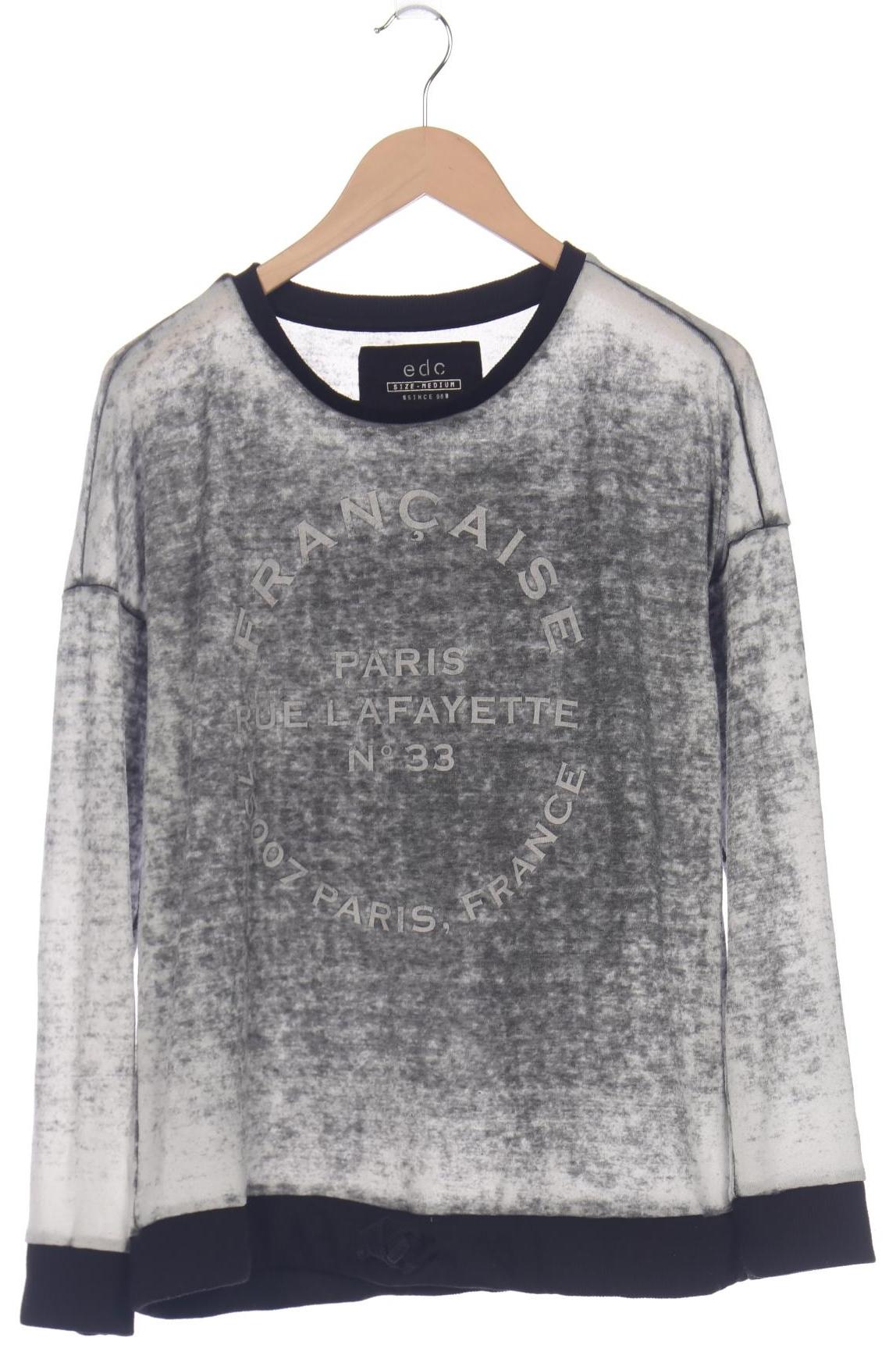 

edc by Esprit Damen Langarmshirt, grau, Gr. 38
