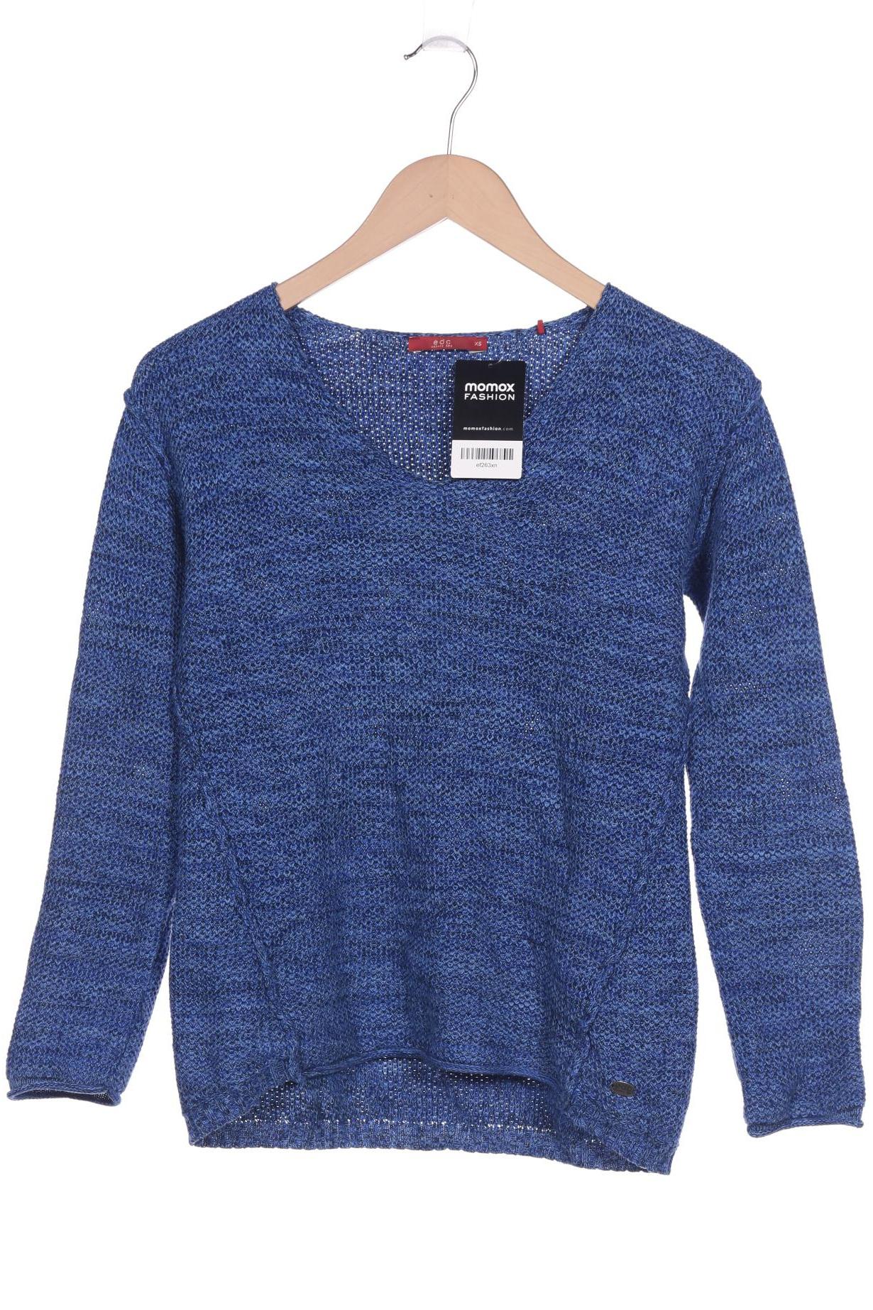

edc by Esprit Damen Pullover, blau, Gr. 34