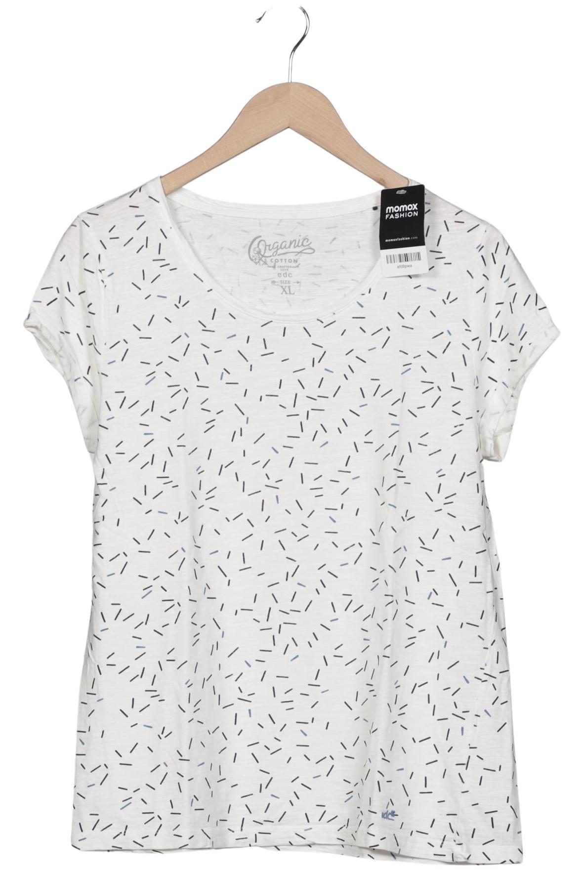 

edc by Esprit Damen T-Shirt, weiß, Gr. 44