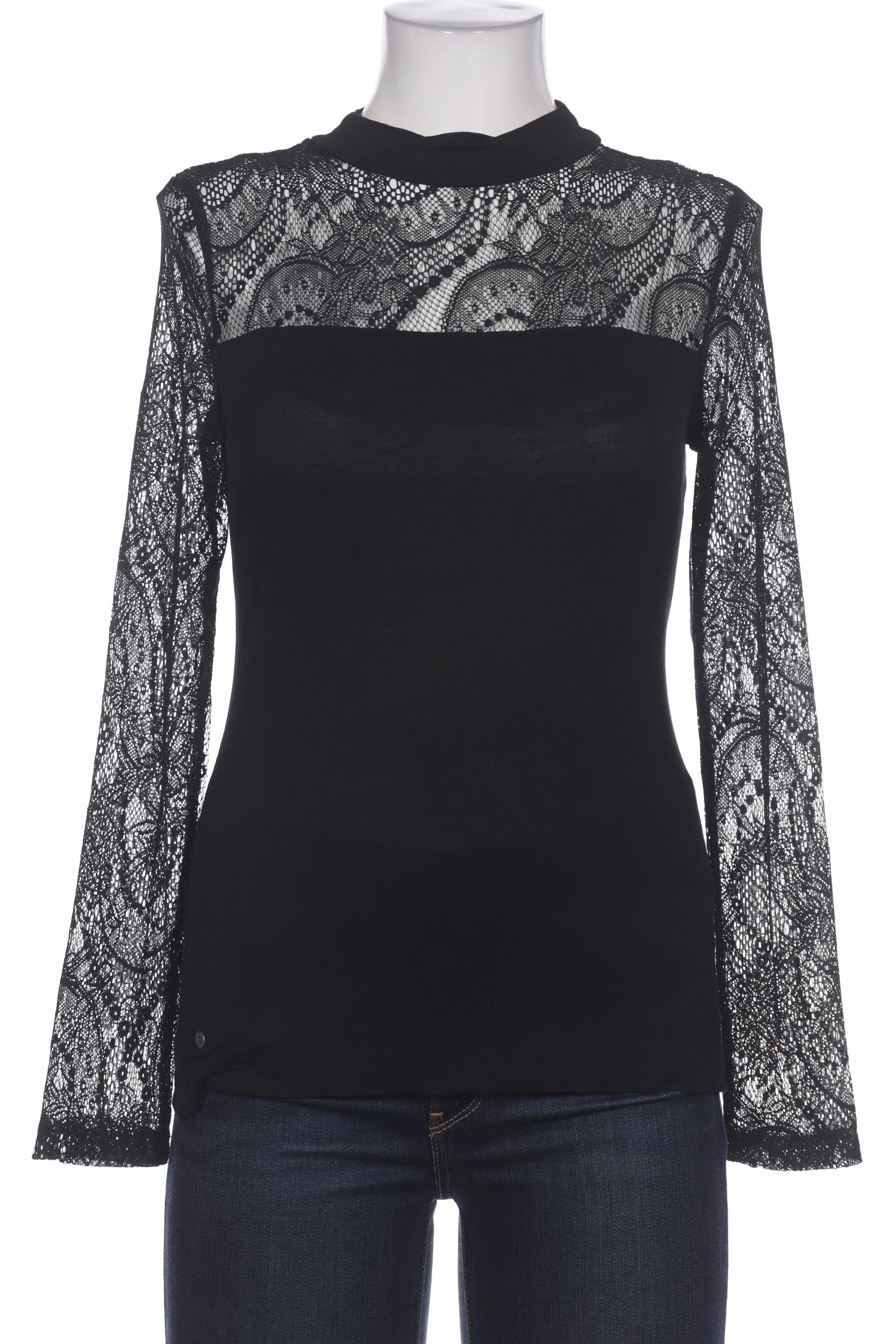 

edc by Esprit Damen Langarmshirt, schwarz, Gr. 38