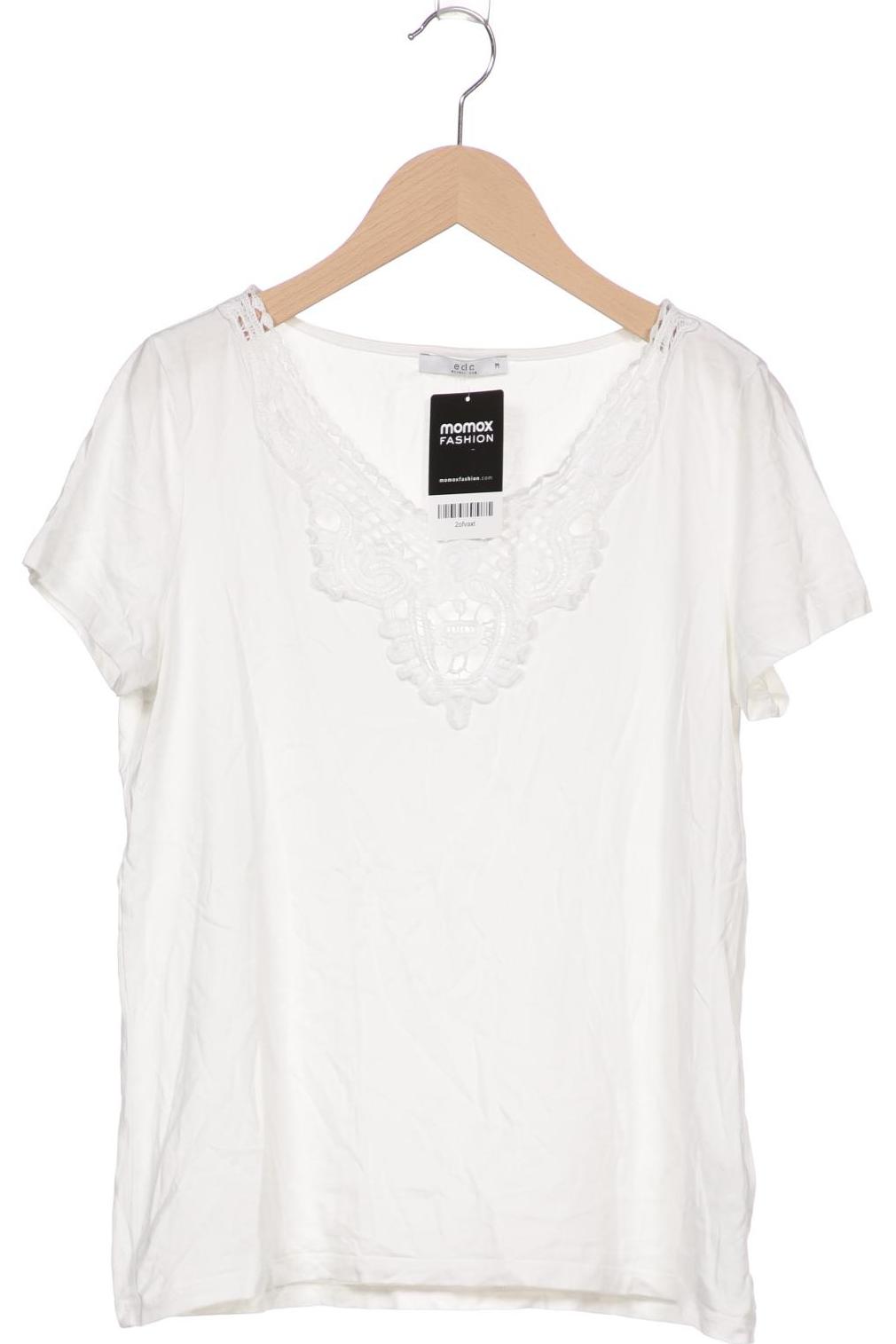 

edc by Esprit Damen T-Shirt, weiß, Gr. 38