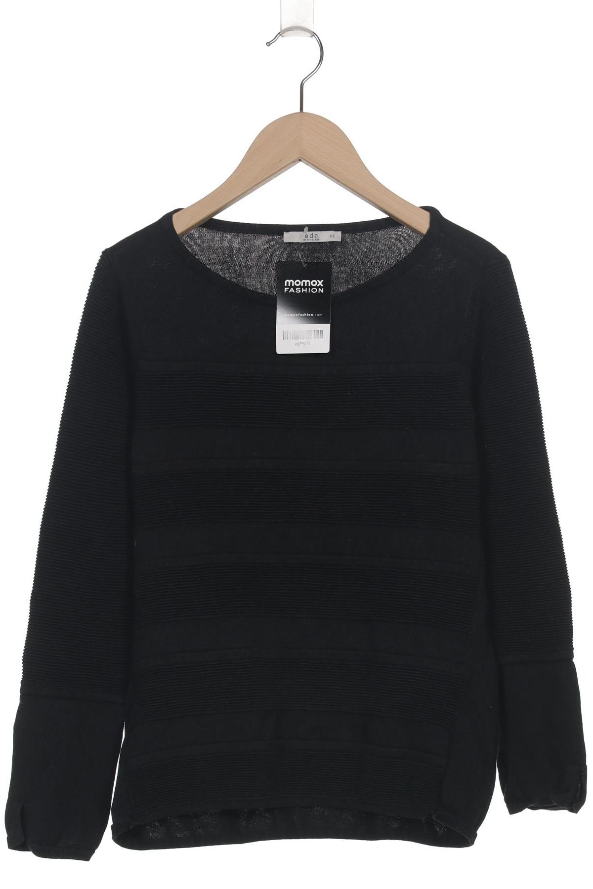 

edc by Esprit Damen Pullover, schwarz, Gr. 34
