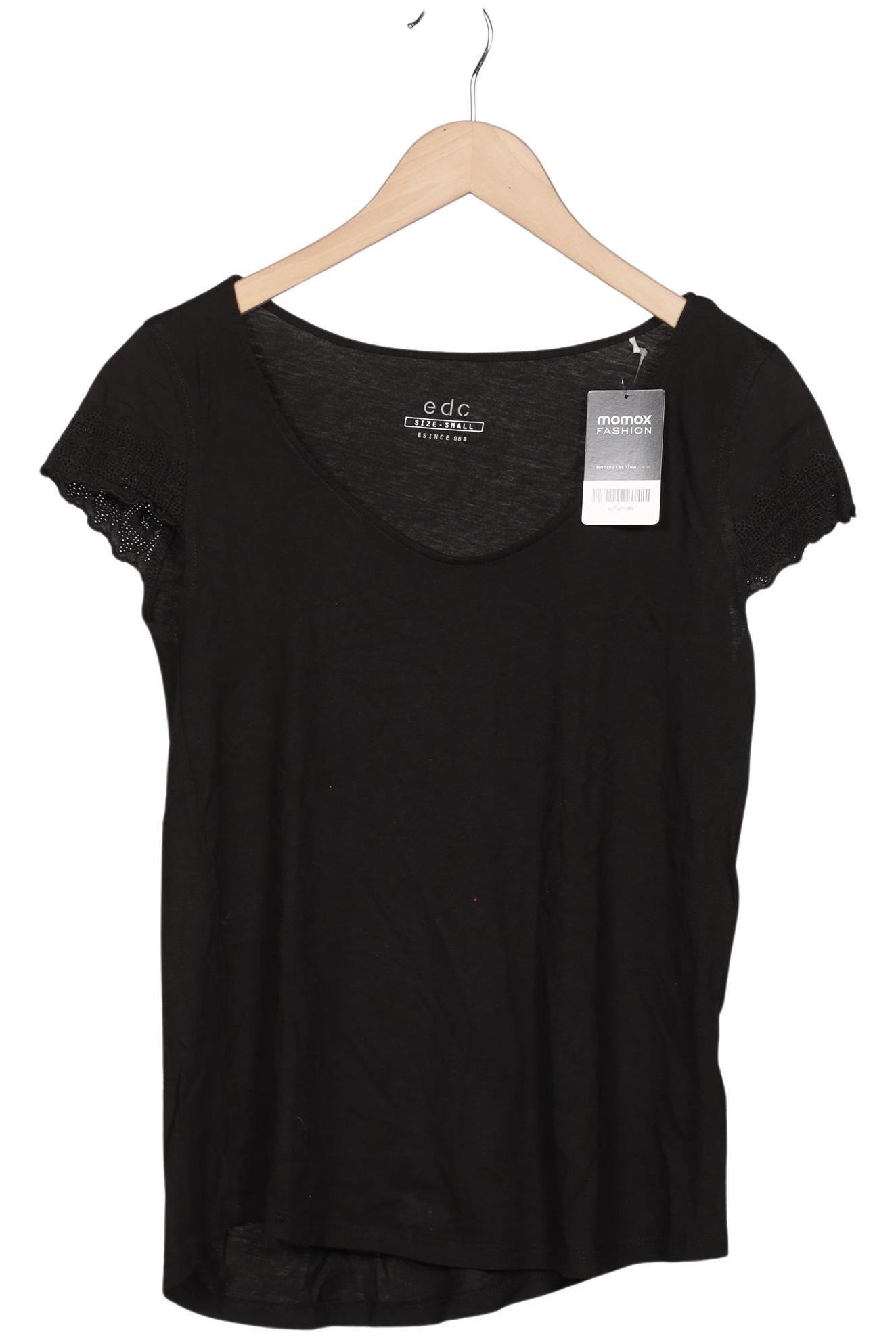 

edc by Esprit Damen T-Shirt, schwarz, Gr. 36