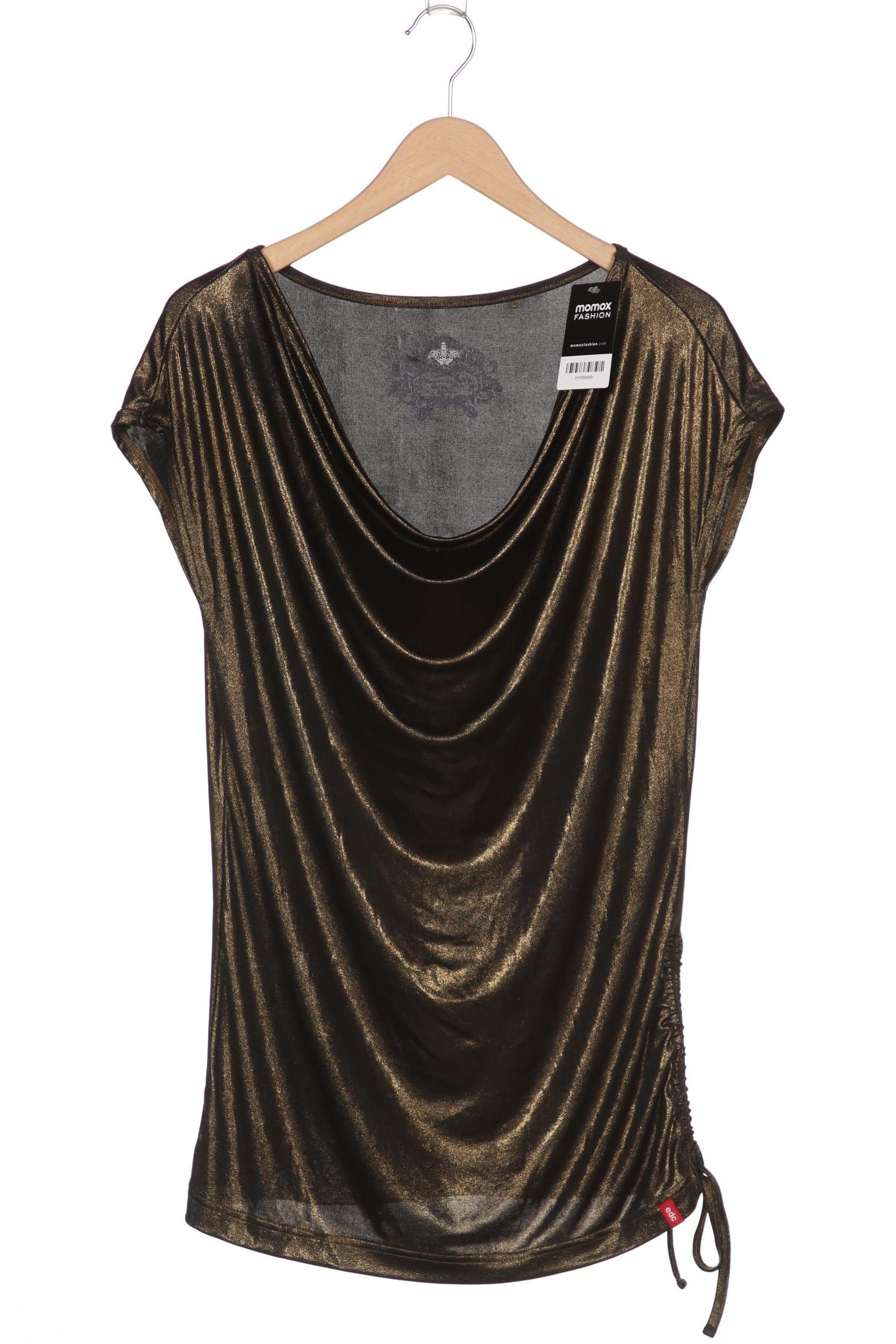 

edc by Esprit Damen T-Shirt, gold, Gr. 38