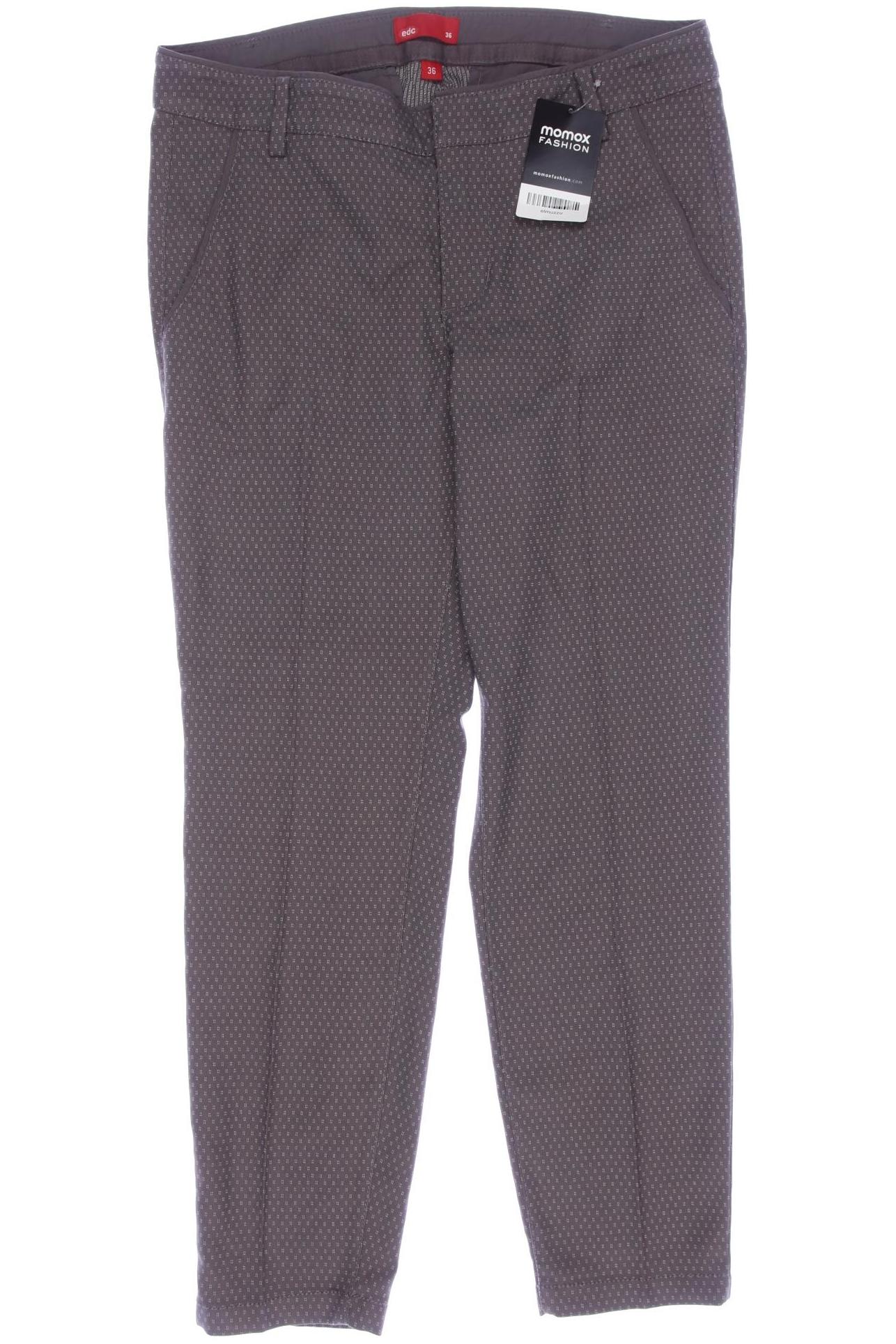 

edc by Esprit Damen Stoffhose, grau, Gr. 36