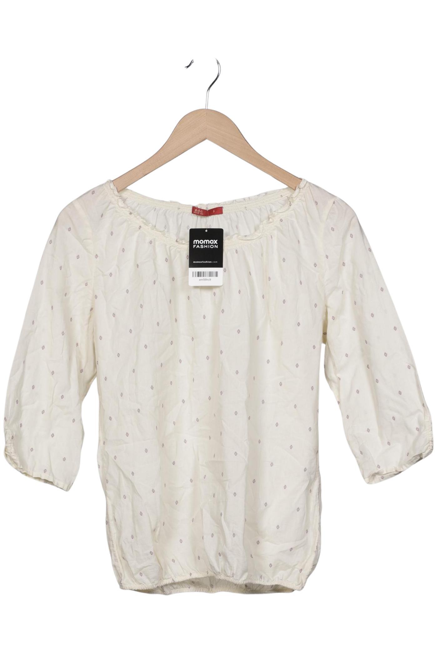 

edc by Esprit Damen Langarmshirt, cremeweiß, Gr. 36