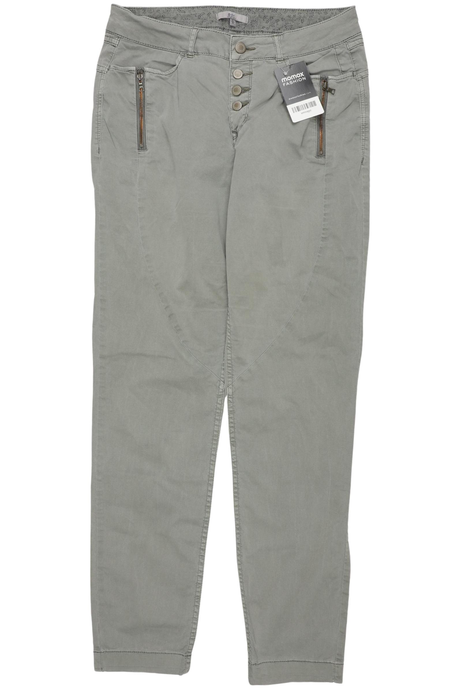 

edc by Esprit Damen Stoffhose, grün, Gr. 36