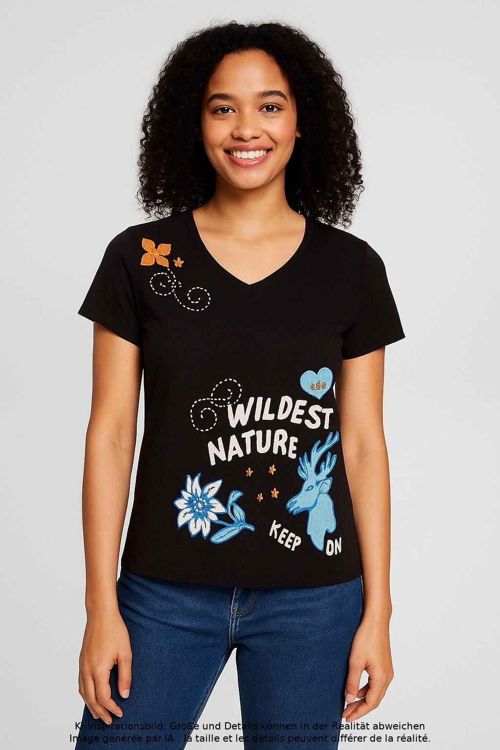 

edc by Esprit Damen T-Shirt, braun, Gr. 38