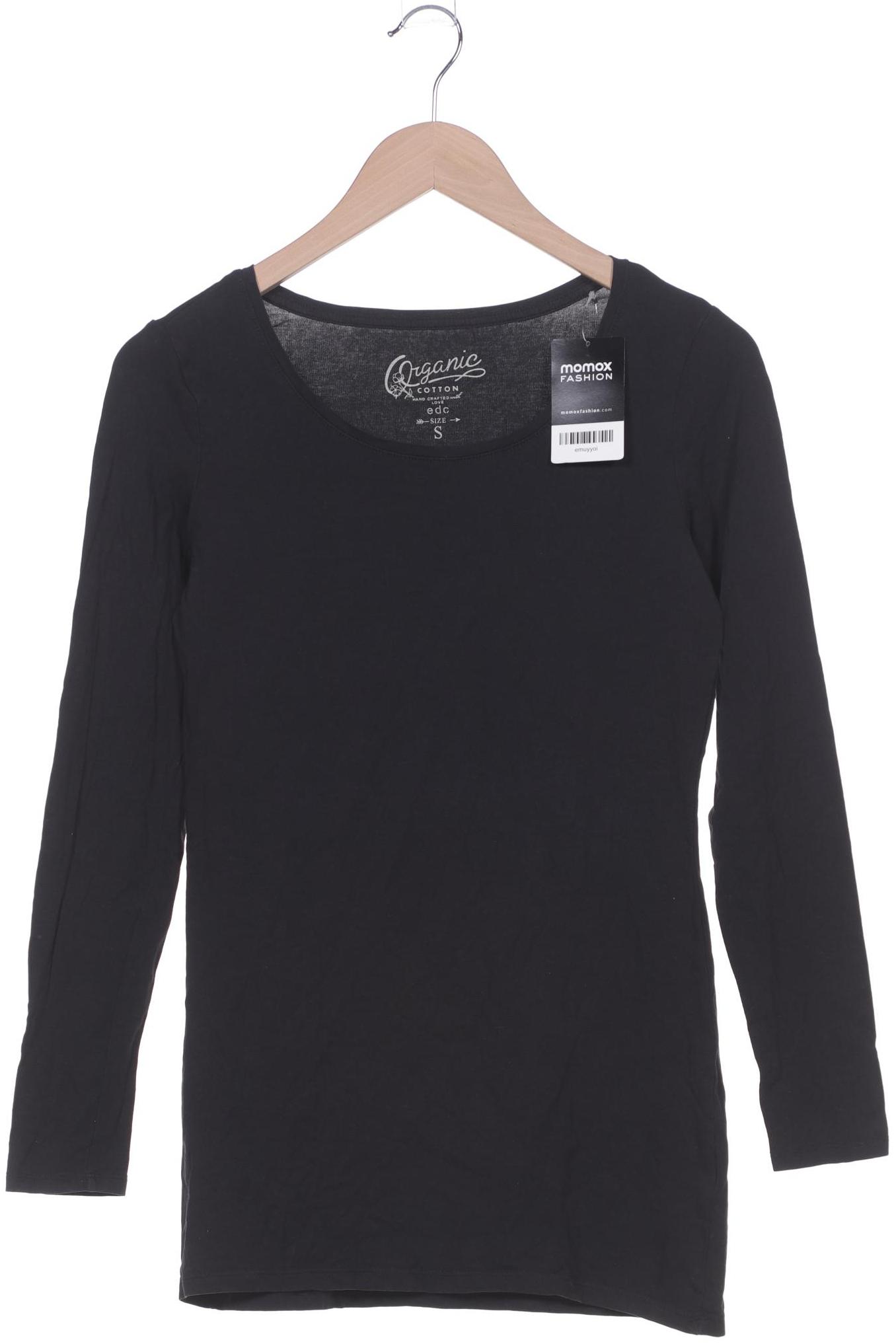 

edc by Esprit Damen Langarmshirt, schwarz, Gr. 36