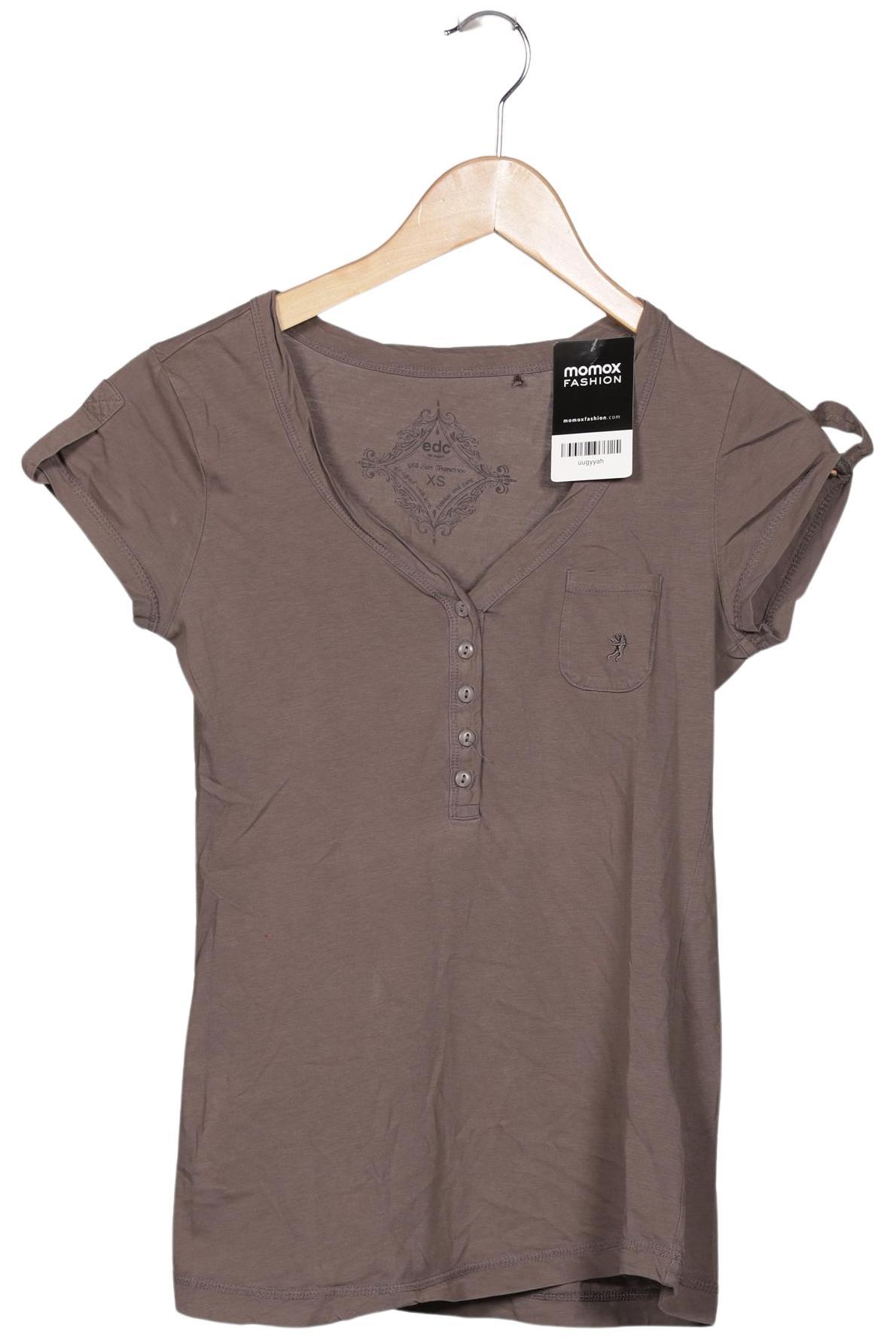 

edc by Esprit Damen T-Shirt, grau, Gr. 34
