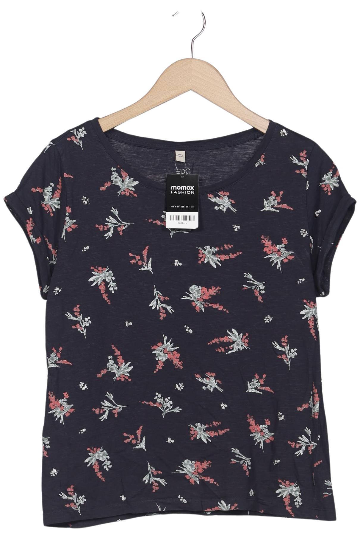 

edc by Esprit Damen T-Shirt, marineblau, Gr. 38