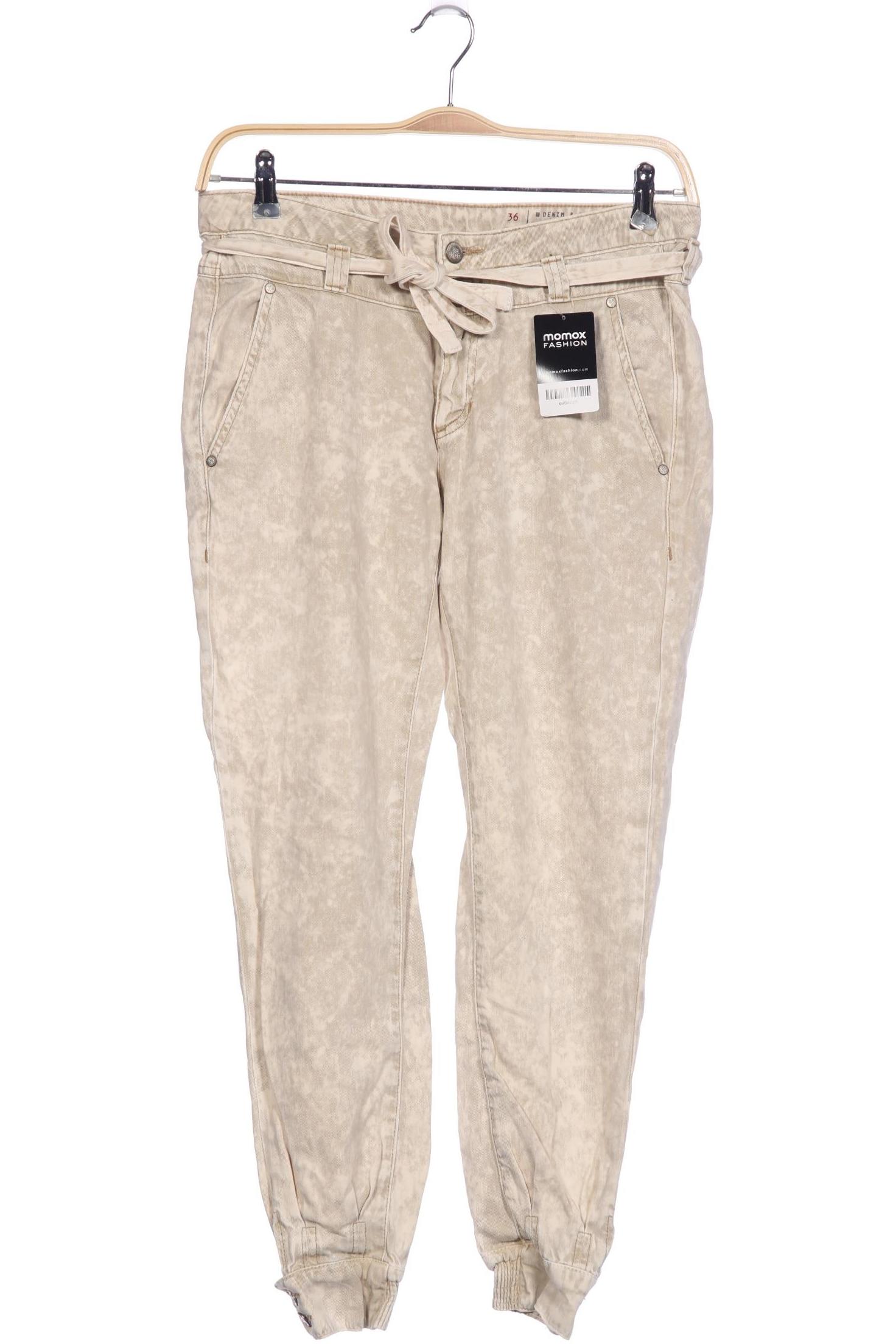 

edc by Esprit Damen Stoffhose, beige, Gr. 36