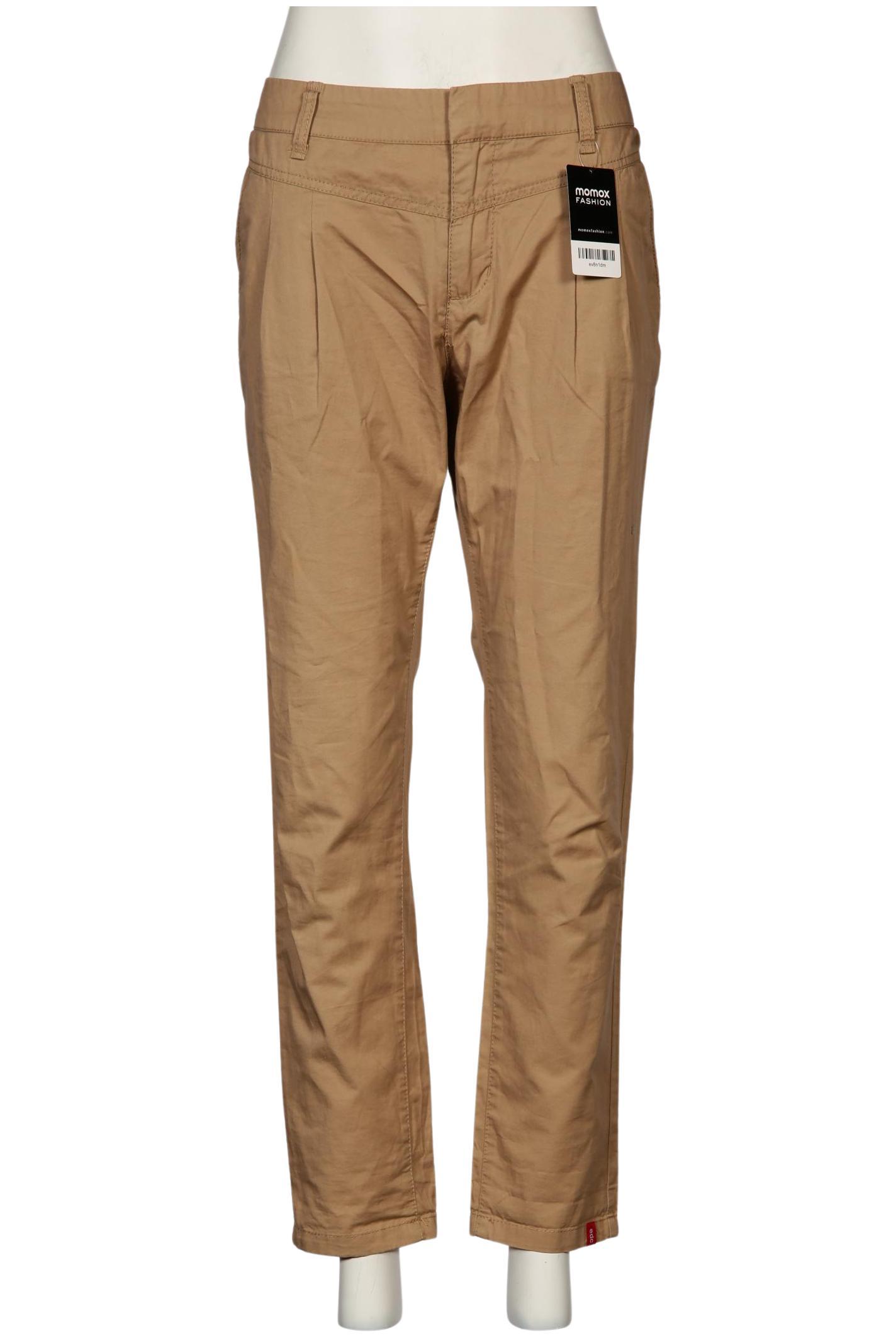 

edc by Esprit Damen Stoffhose, beige, Gr. 40