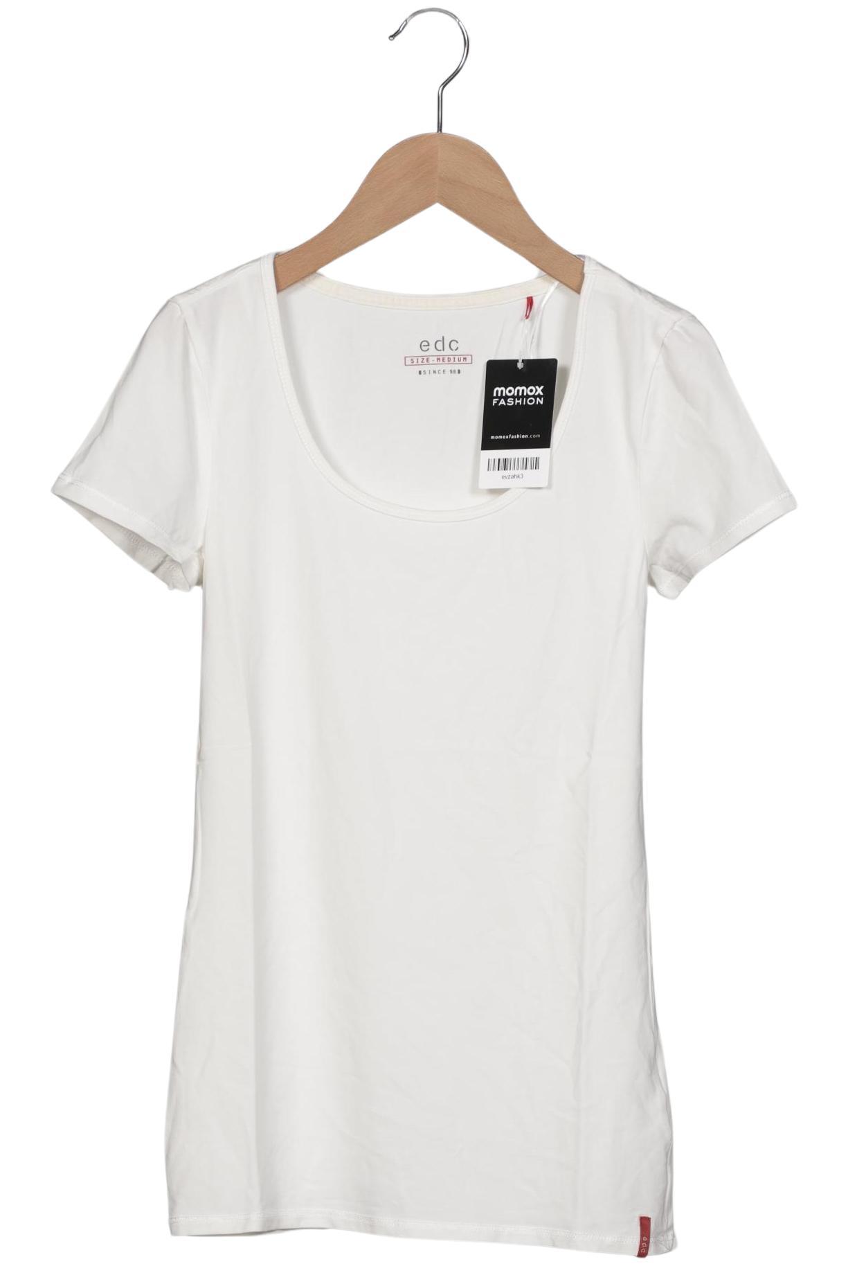 

edc by Esprit Damen T-Shirt, weiß, Gr. 38