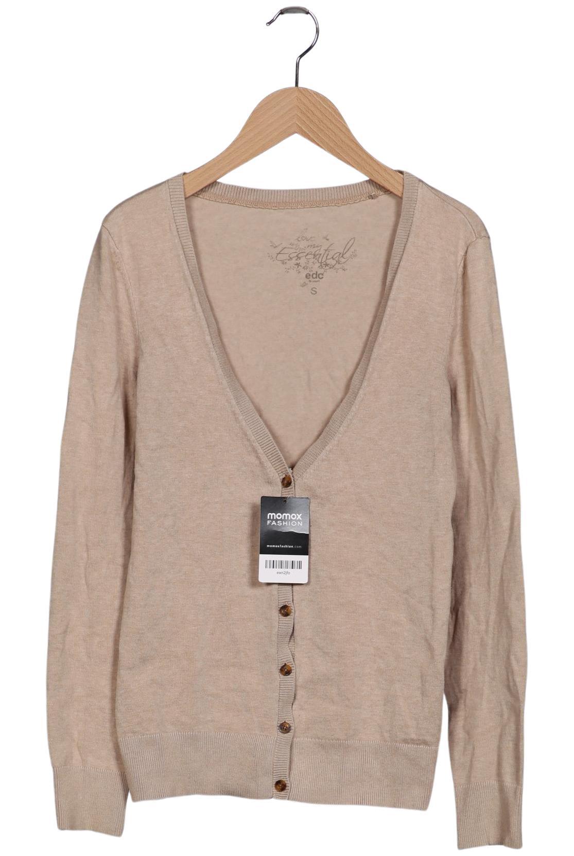 

edc by Esprit Damen Strickjacke, beige, Gr. 36