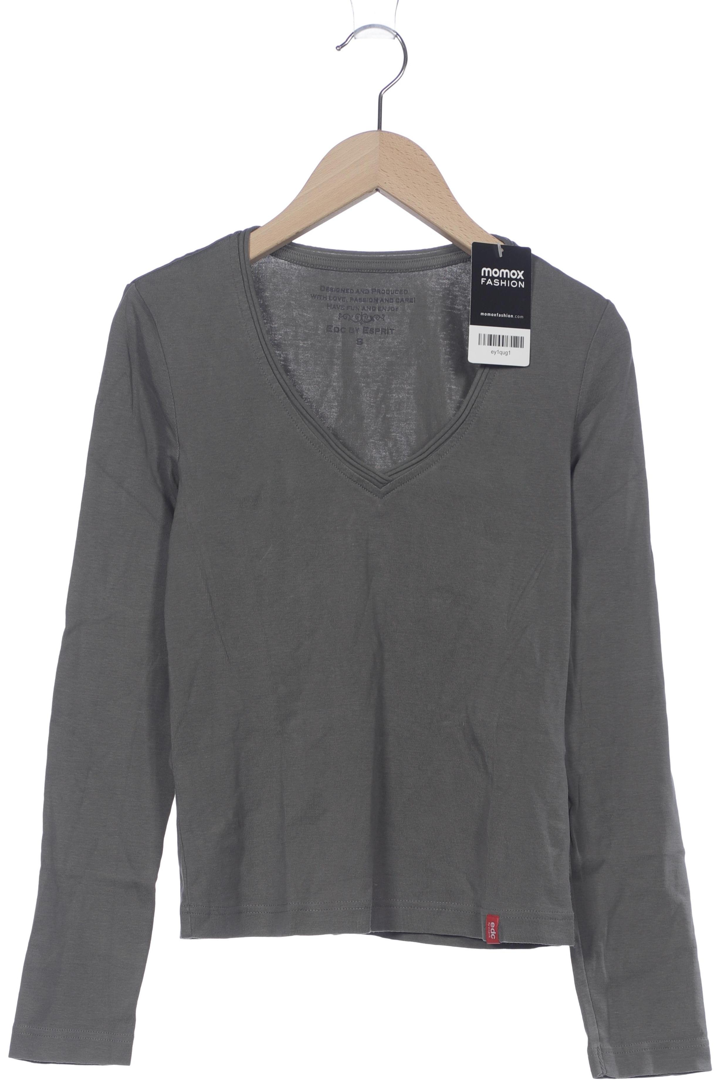 

edc by Esprit Damen Langarmshirt, grün, Gr. 36