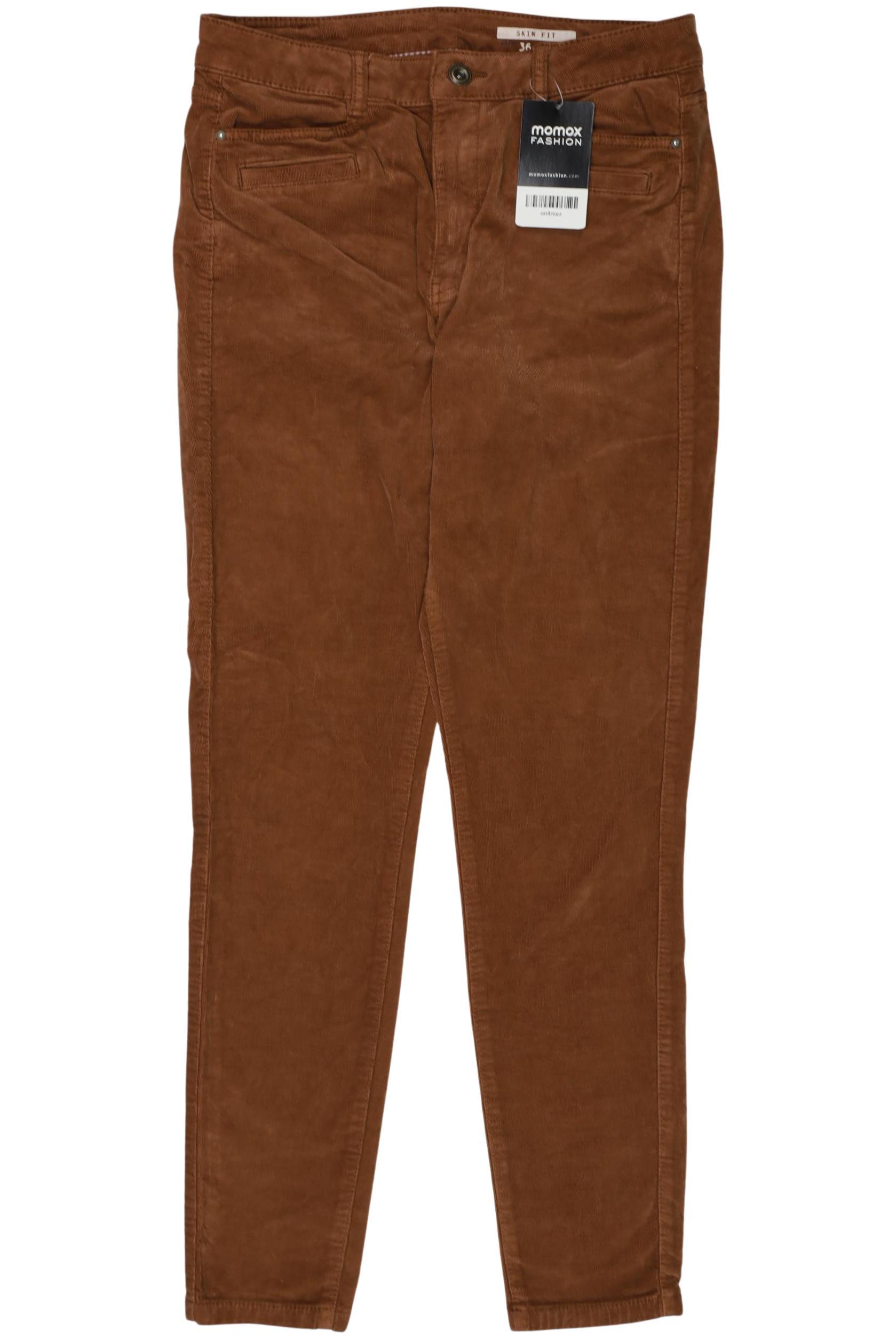 

edc by Esprit Damen Stoffhose, braun, Gr. 36