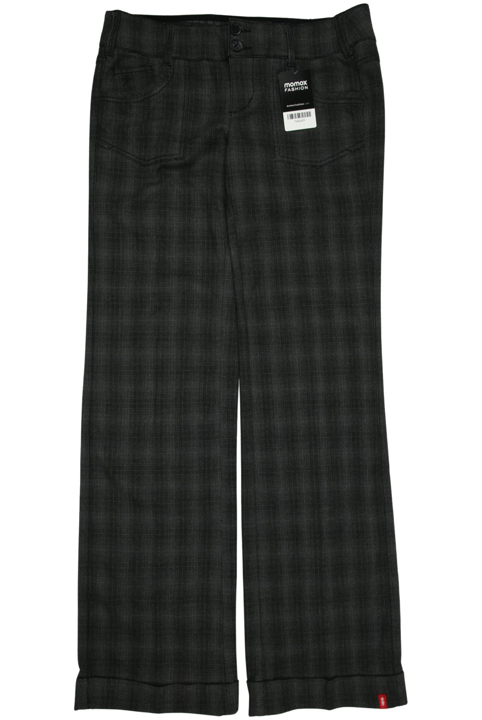 

edc by Esprit Damen Stoffhose, grau, Gr. 38