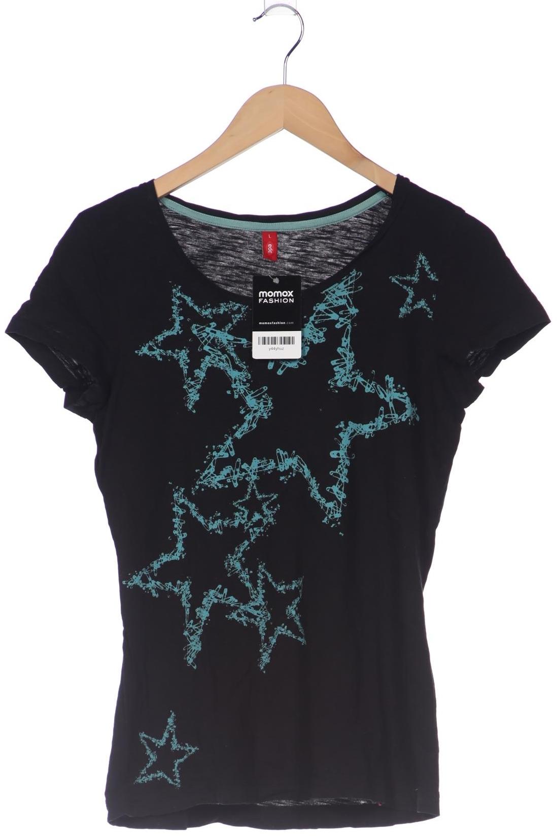 

edc by Esprit Damen T-Shirt, schwarz, Gr. 42