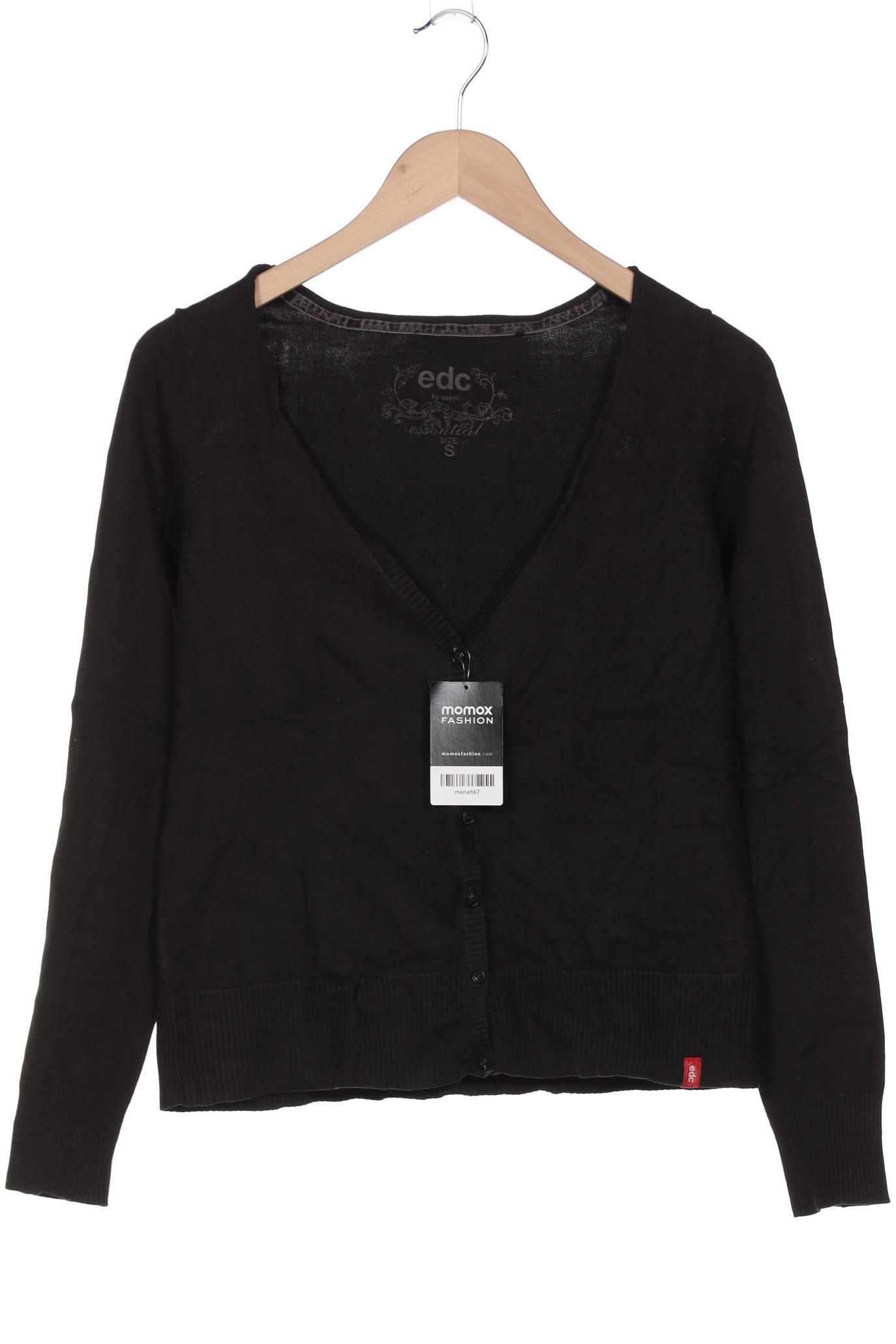 

edc by Esprit Damen Strickjacke, schwarz, Gr. 36