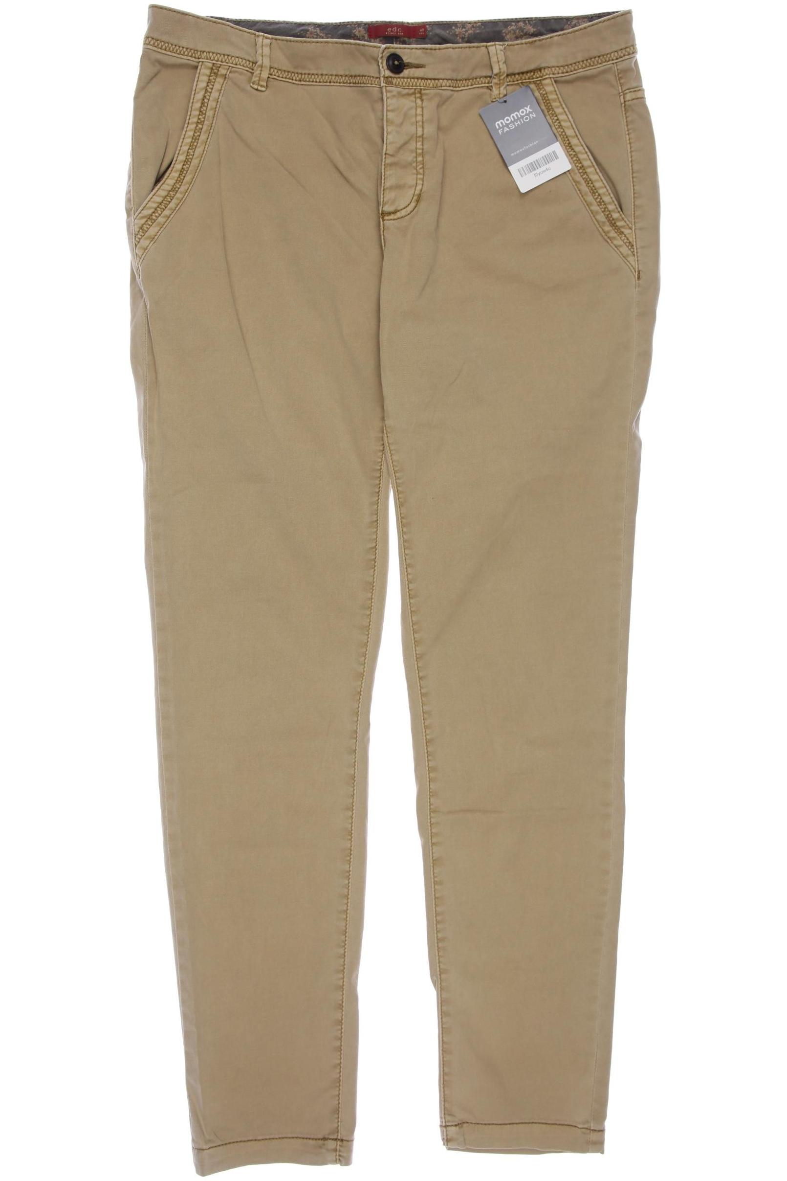 

edc by Esprit Damen Stoffhose, beige, Gr. 40