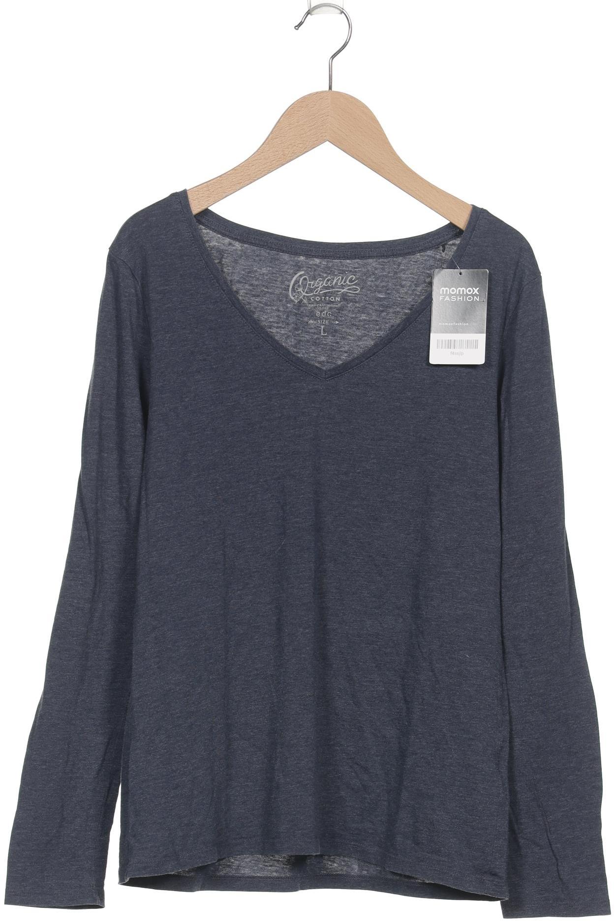 

edc by Esprit Damen Langarmshirt, marineblau, Gr. 42