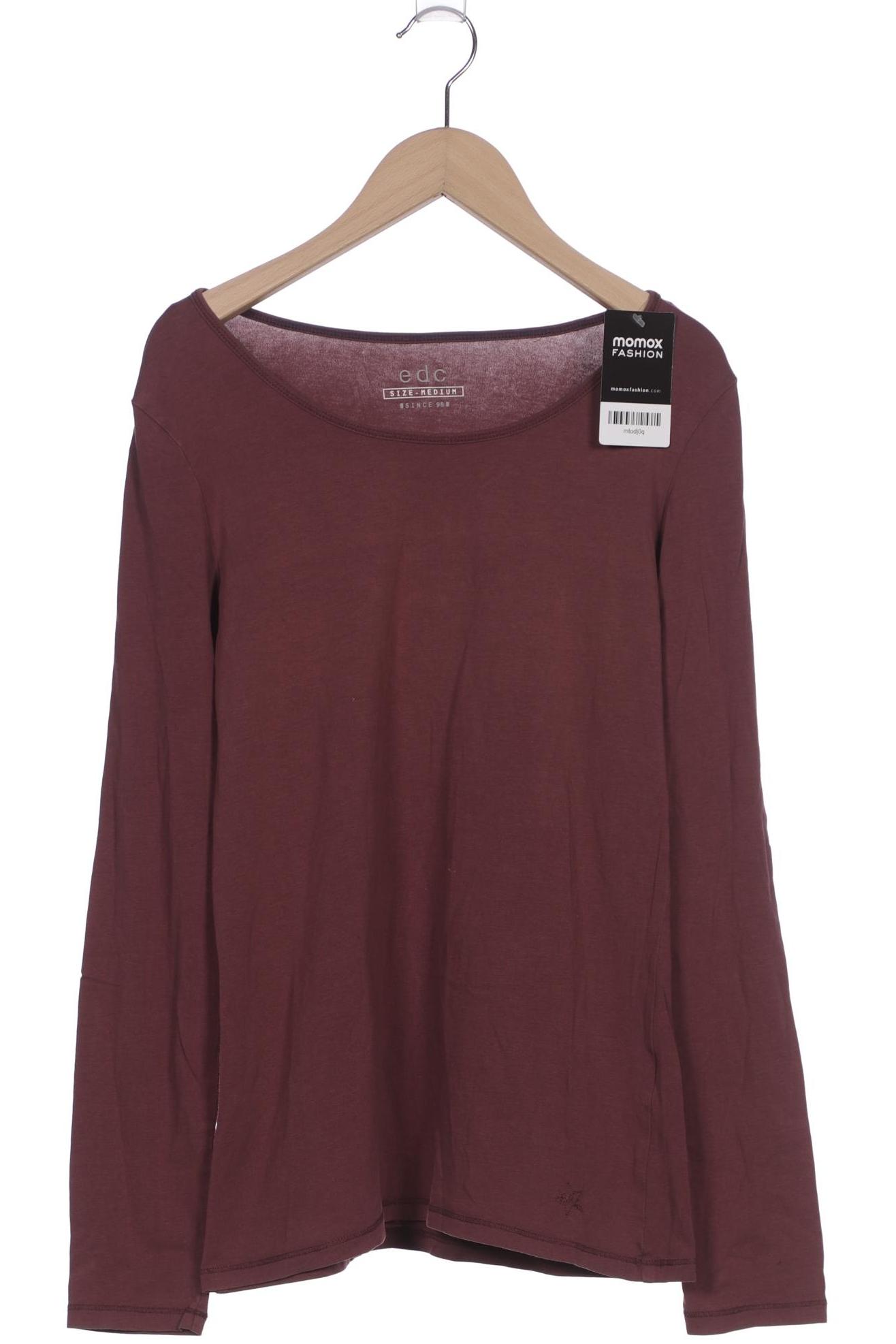 

edc by Esprit Damen Langarmshirt, bordeaux, Gr. 38