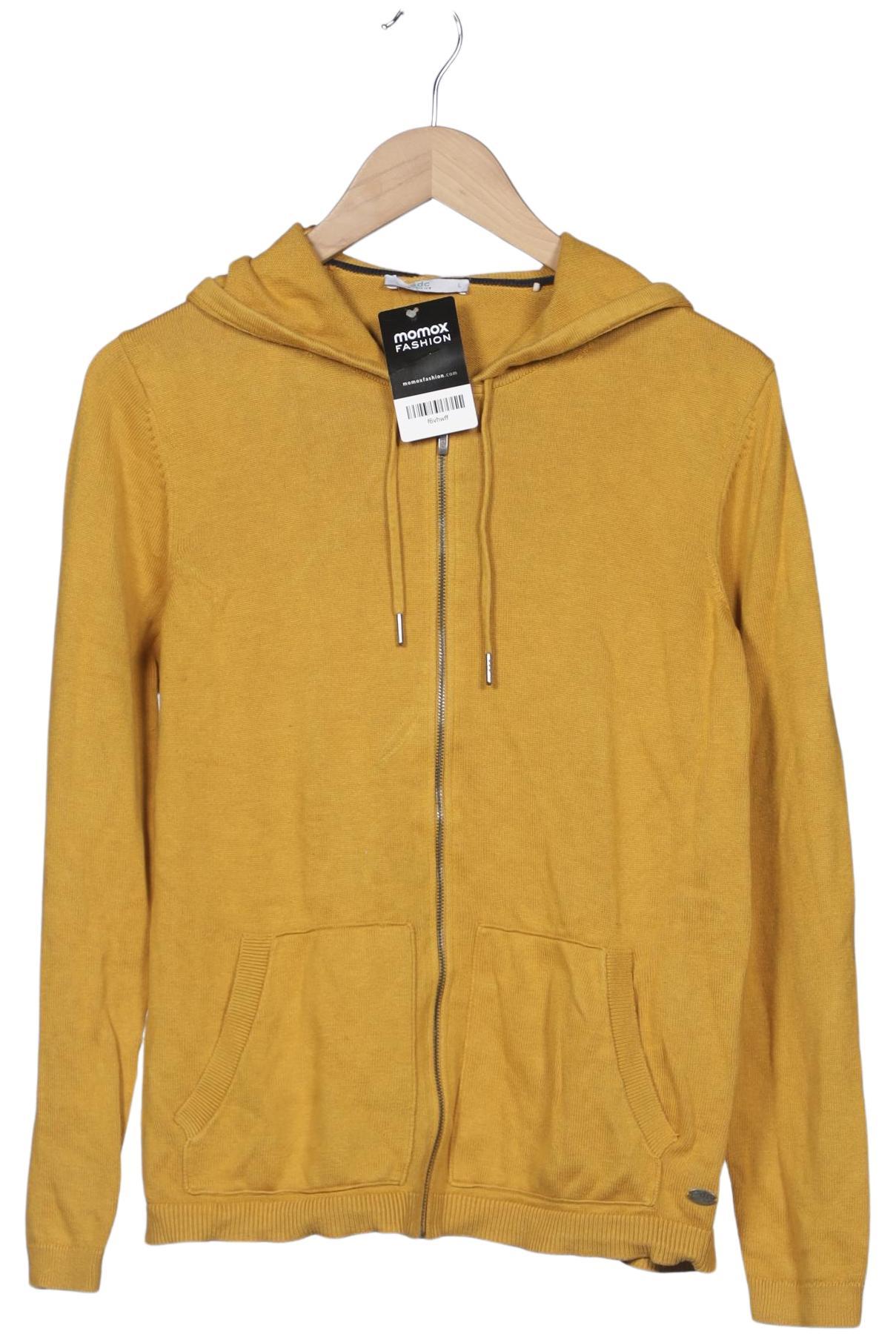 

edc by Esprit Damen Strickjacke, gelb, Gr. 42