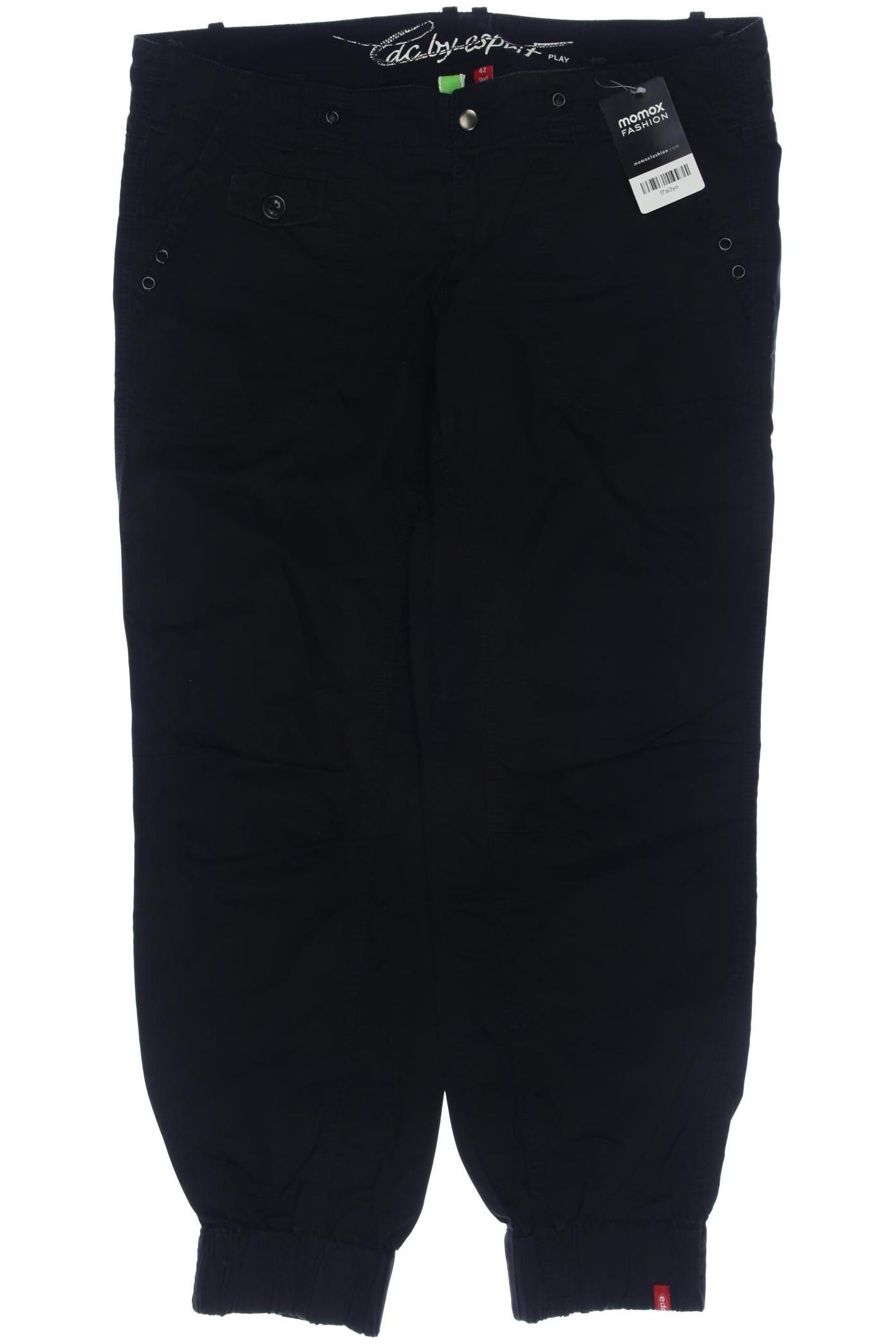 

edc by Esprit Damen Stoffhose, schwarz, Gr. 42