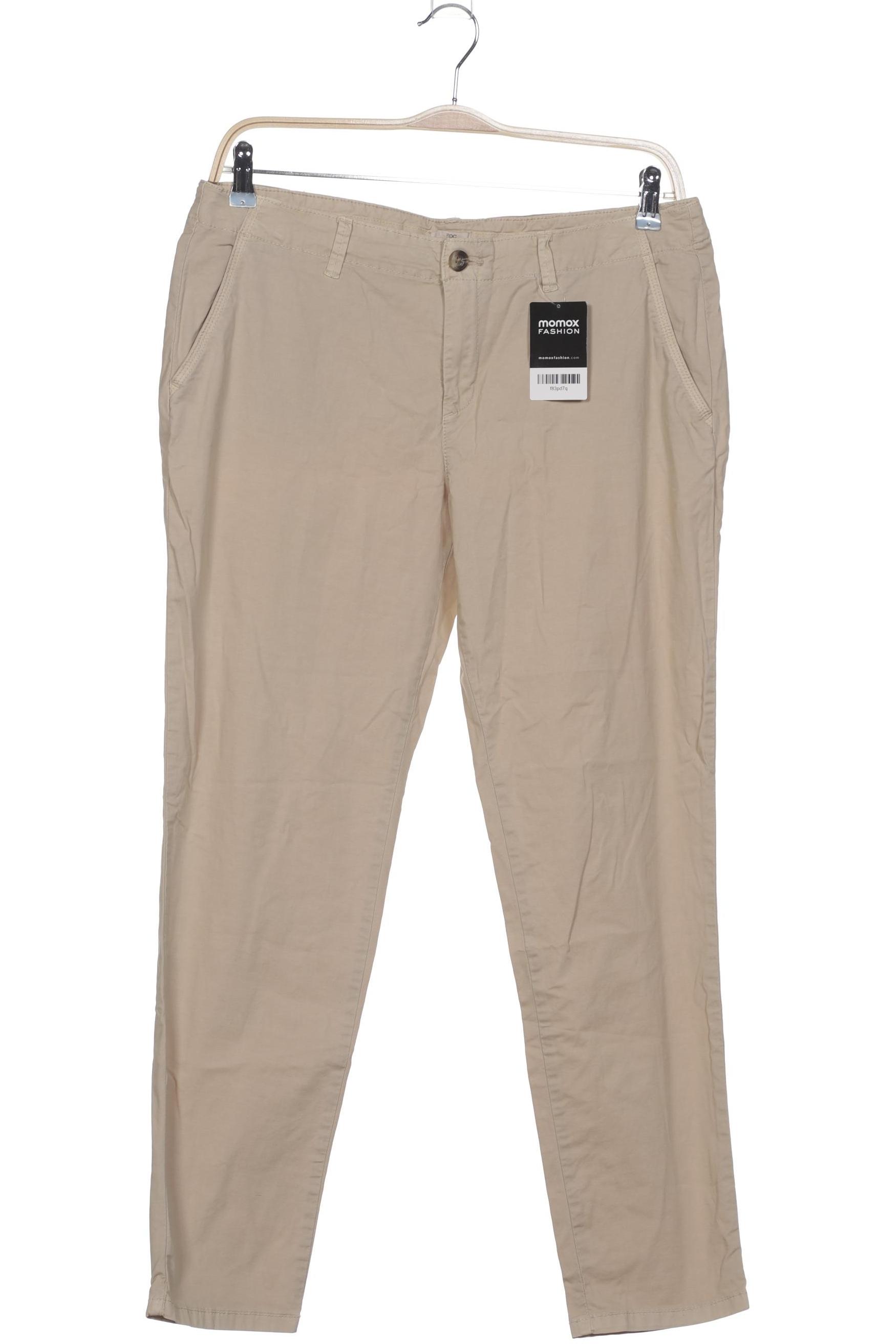 

edc by Esprit Damen Stoffhose, beige, Gr. 40
