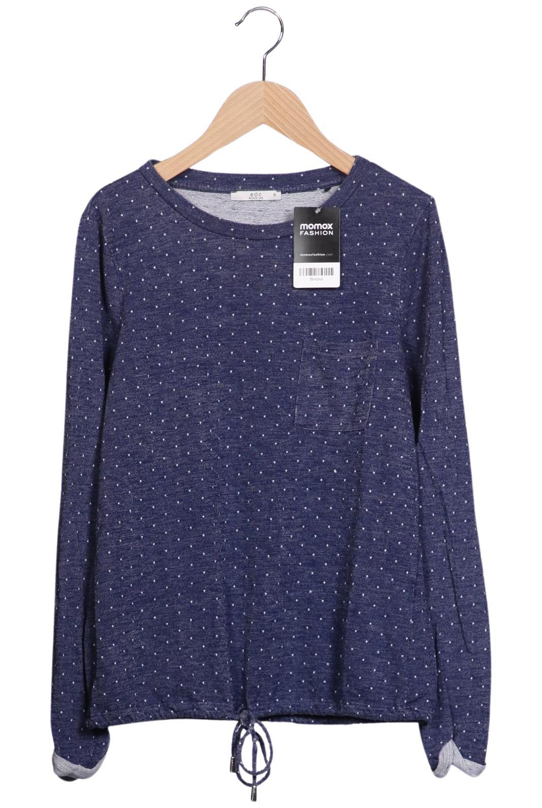 

edc by Esprit Damen Langarmshirt, marineblau, Gr. 38