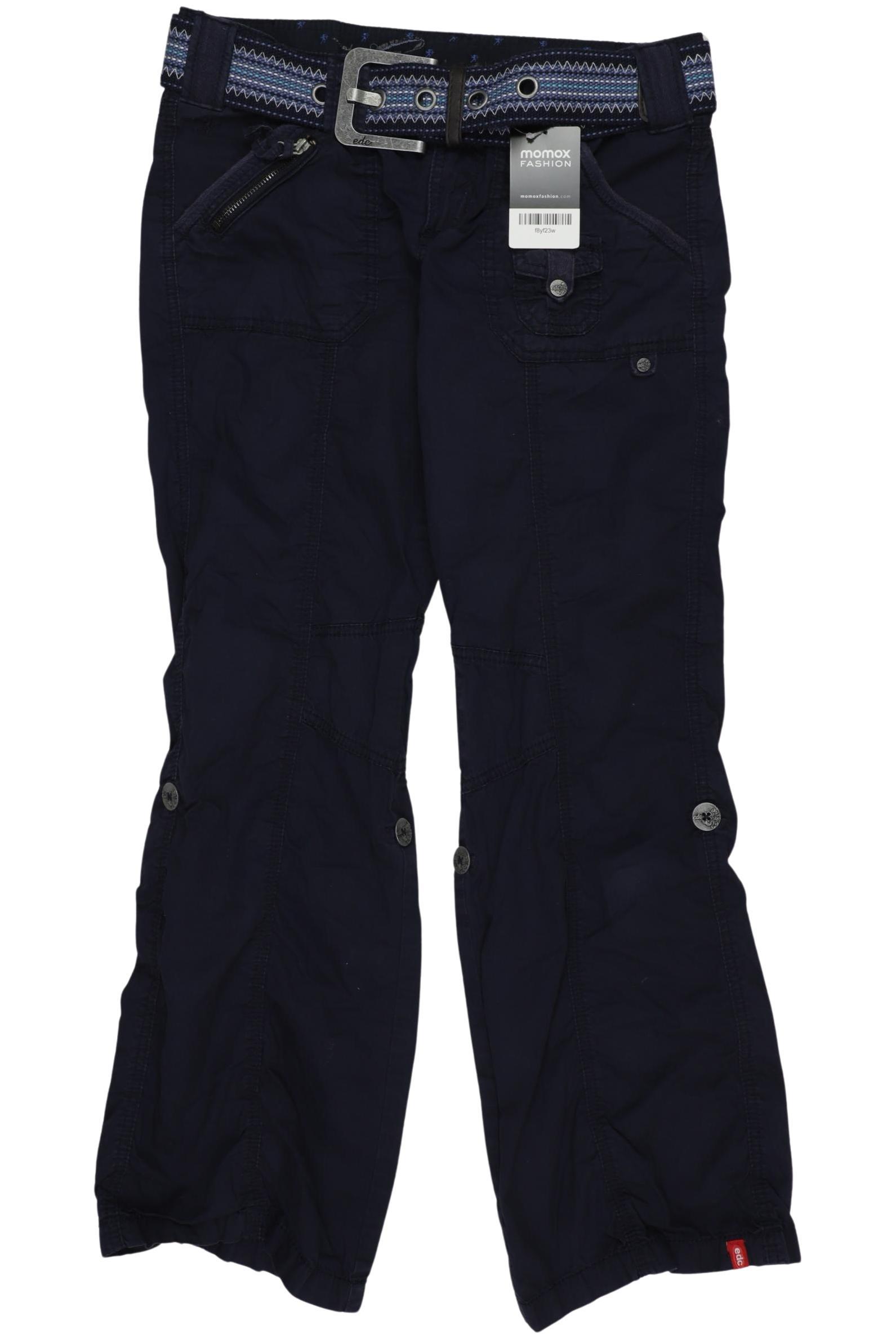 

edc by Esprit Damen Stoffhose, marineblau, Gr. 36